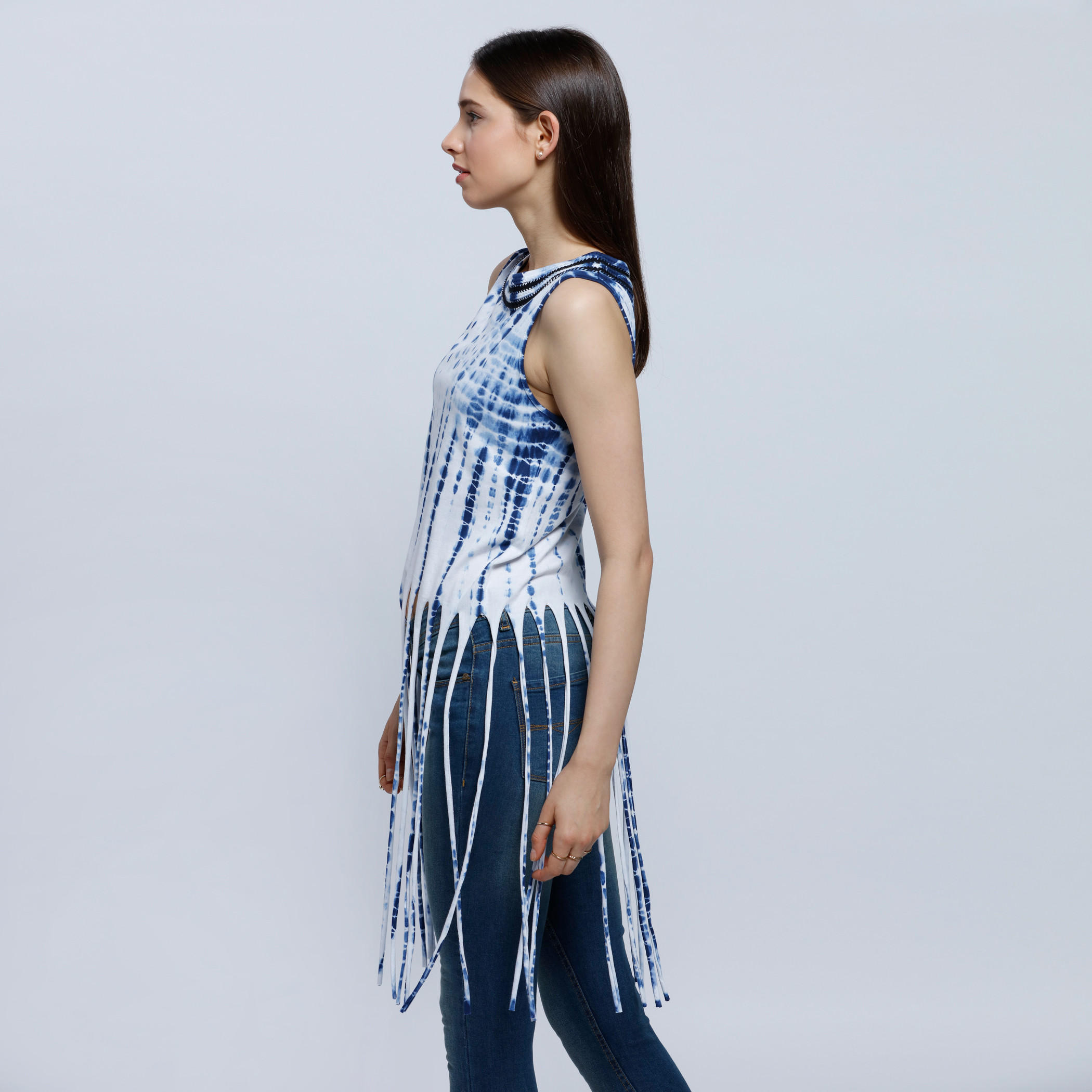 Sleeveless Knit Top with Fringe Hem-women-clothing-shirtsandblouses-blouses-image-3