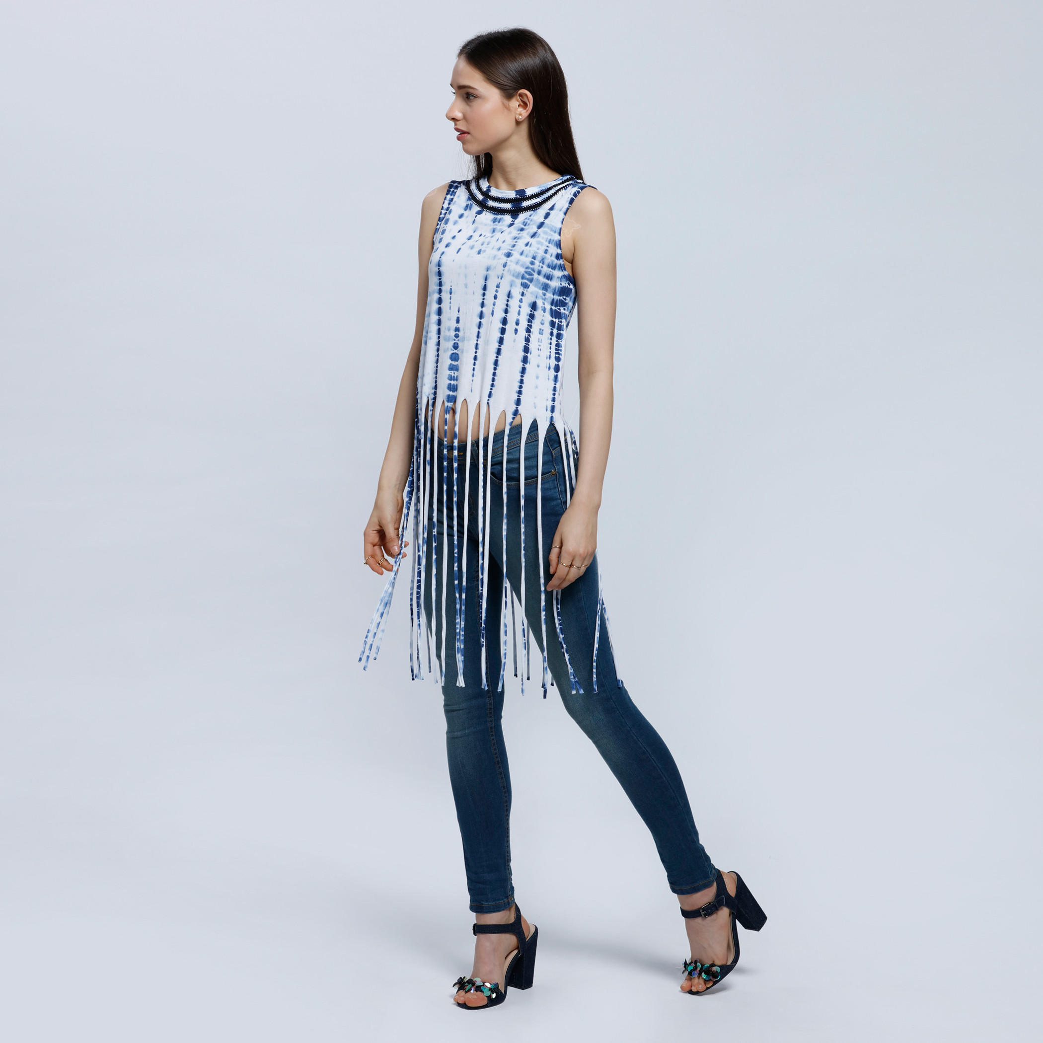 Sleeveless Knit Top with Fringe Hem-women-clothing-shirtsandblouses-blouses-image-1