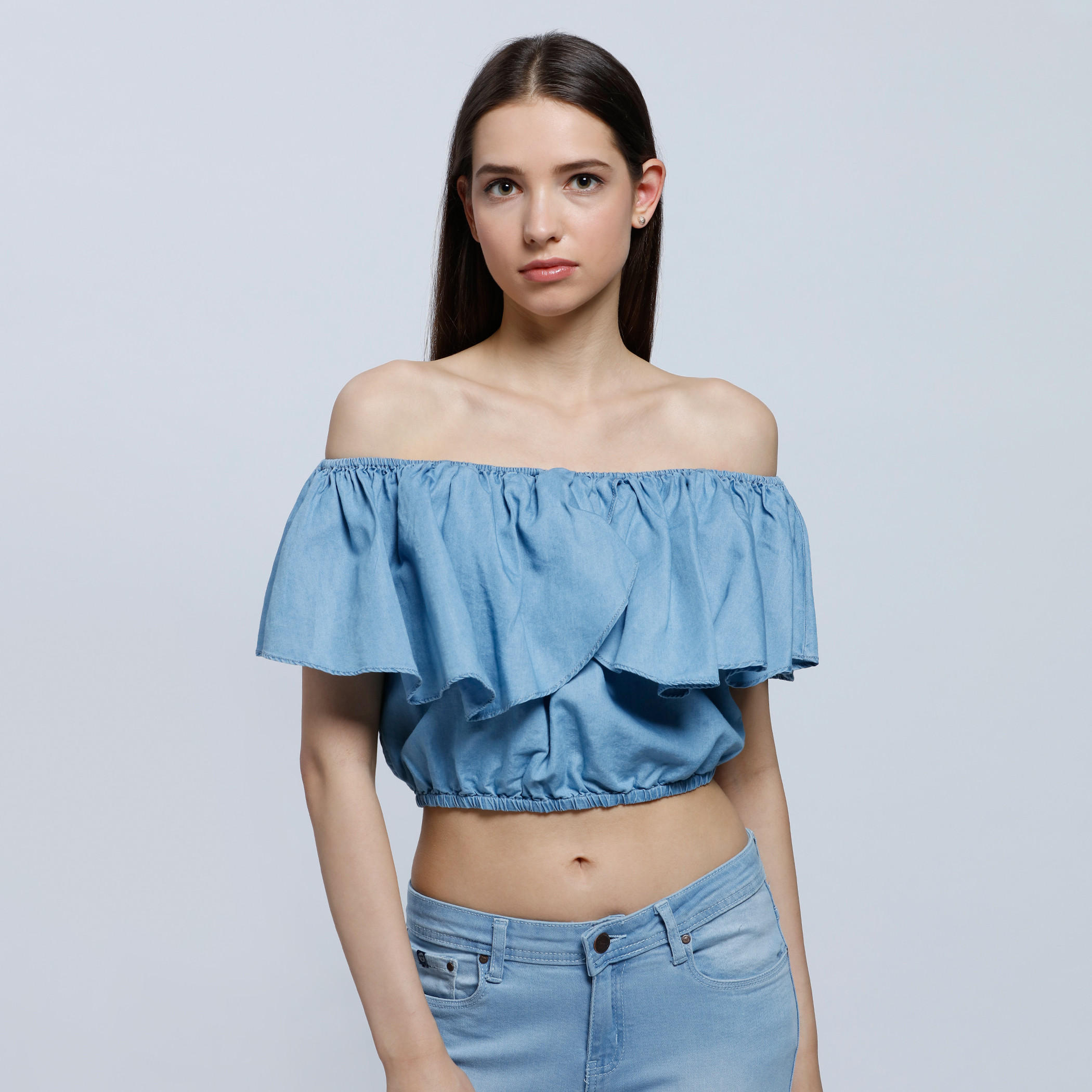 Off-Shoulder Denim Crop Top-women-clothing-shirtsandblouses-blouses-image-1