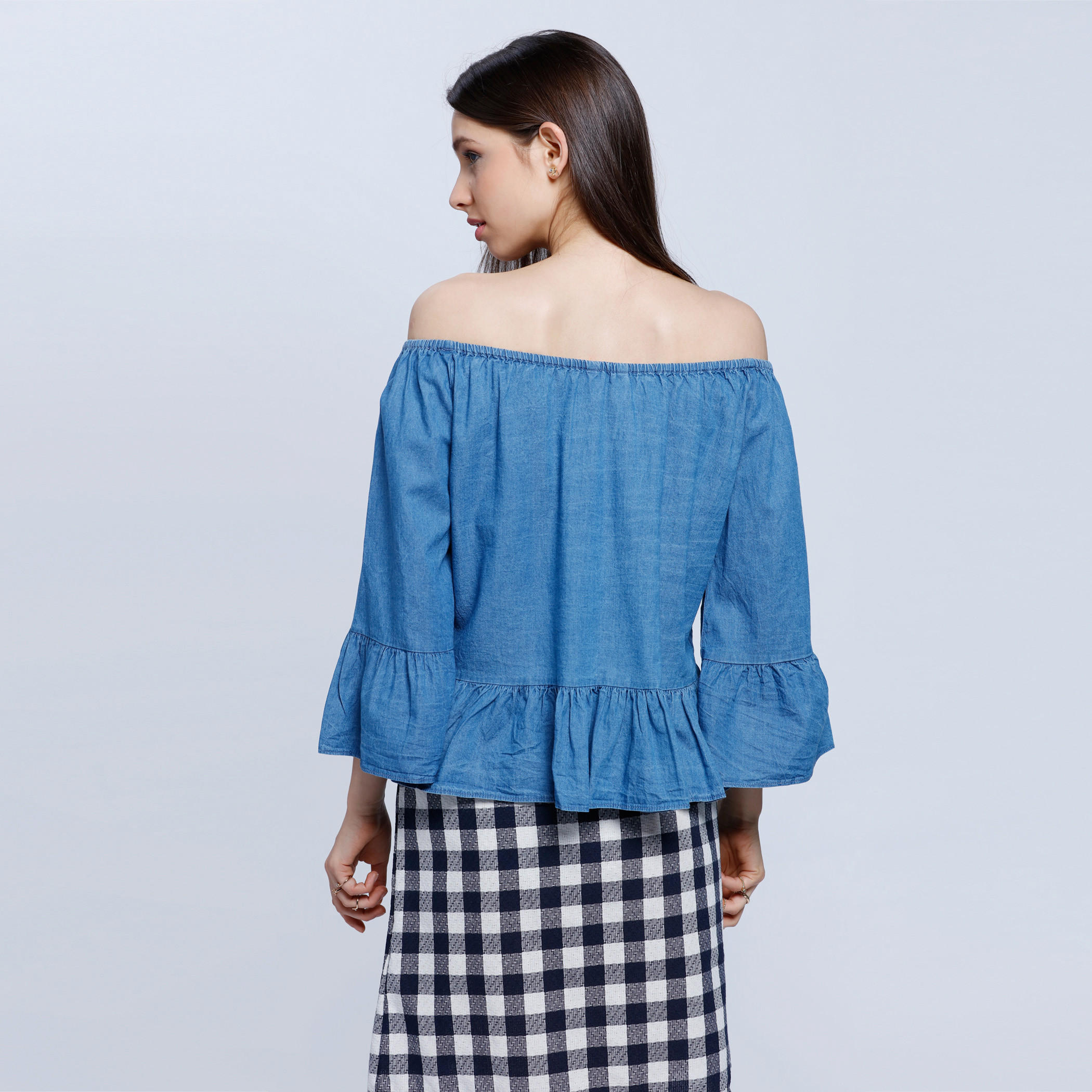 Ruffled Denim Top-women-clothing-shirtsandblouses-blouses-image-4