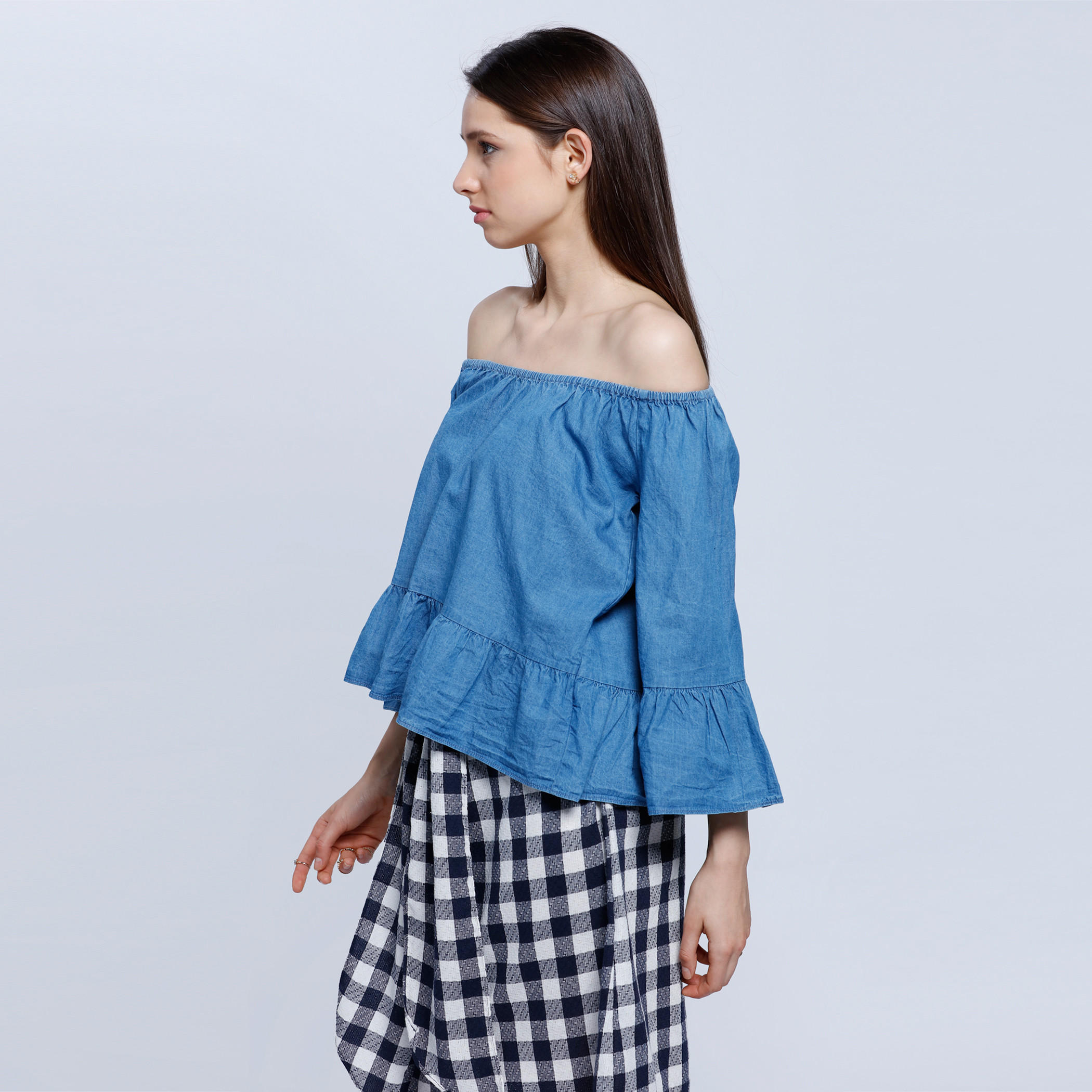 Ruffled Denim Top-women-clothing-shirtsandblouses-blouses-image-3