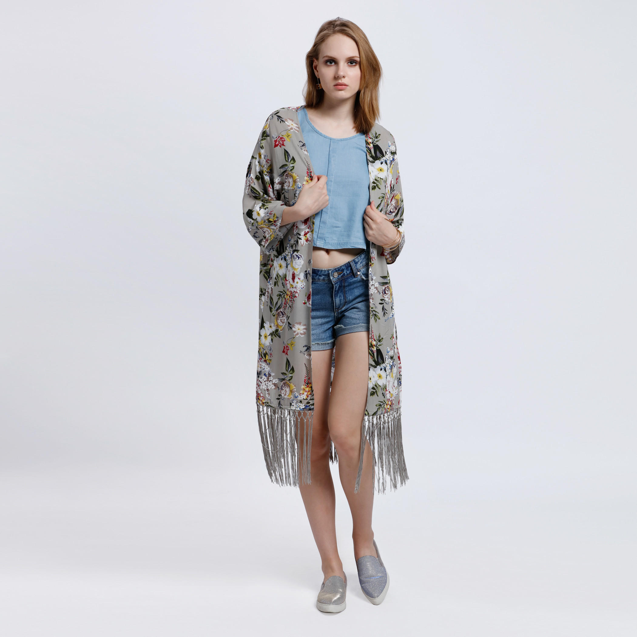 Denim Shorts with Button Closure-women-clothing-bottoms-shorts-image-5
