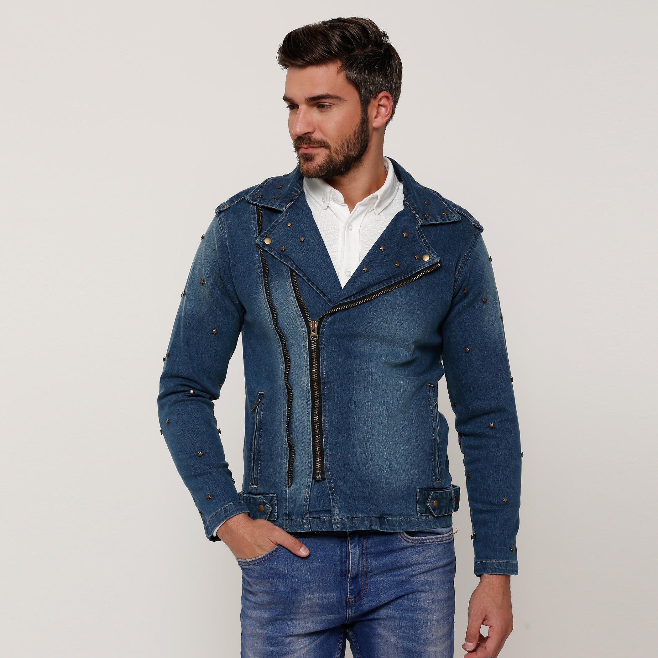 جاكيت من الدينم مزخرف بأكمام طويلة وسحّاب إغلاق-men-clothing-jacketsandblazers-jackets-image-1