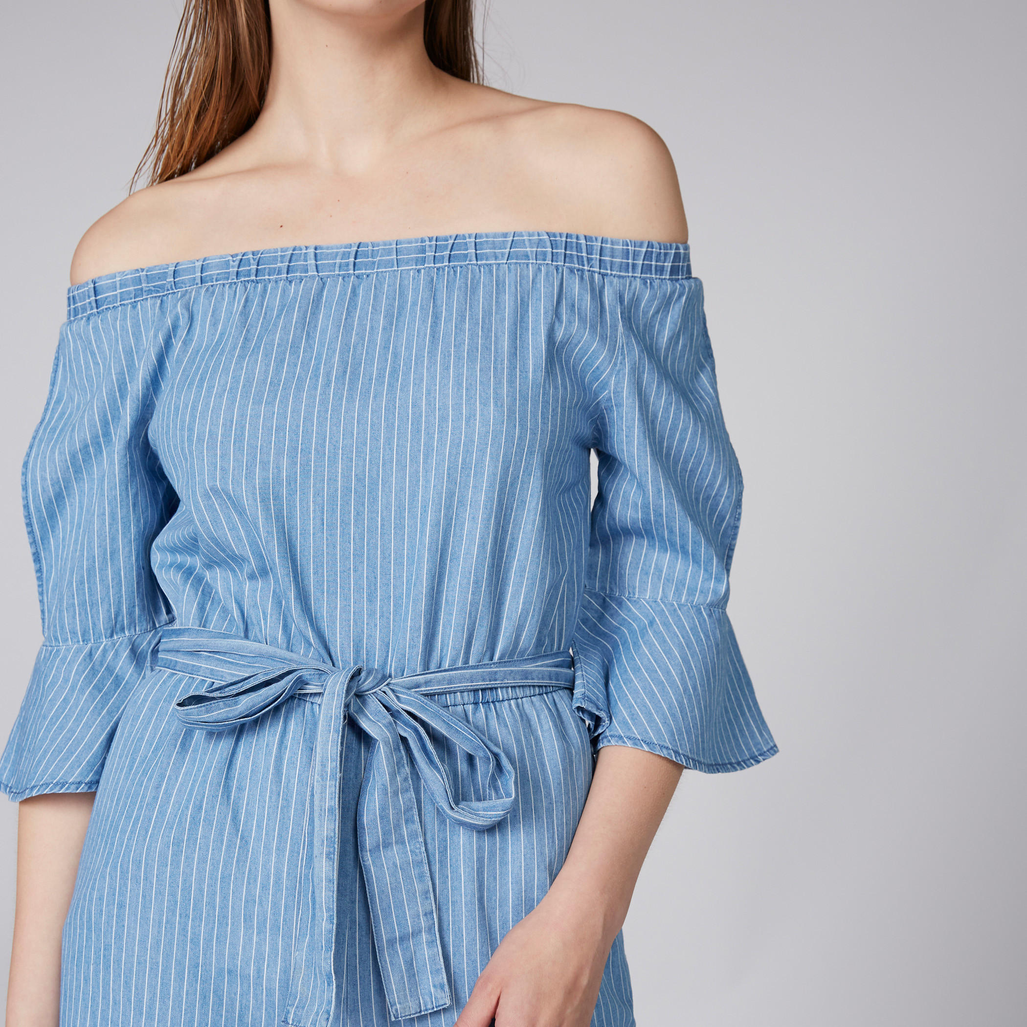Striped Off Shoulder Jumpsuit with Tie Up Detail-women-clothing-jumpsuits-image-5