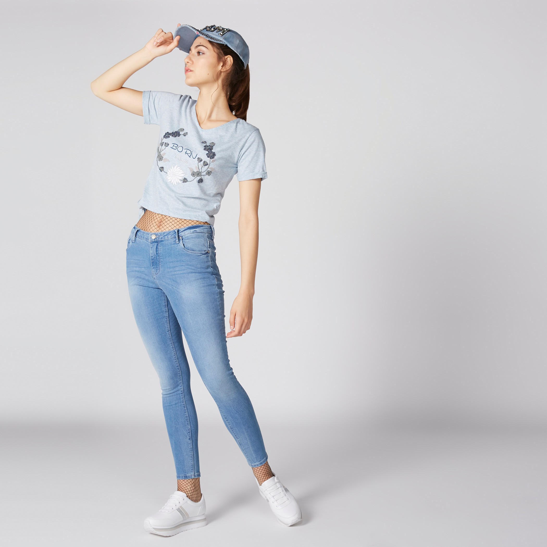 Printed Crop Top with V-Neck and Tie Ups-women-clothing-tshirts-image-4