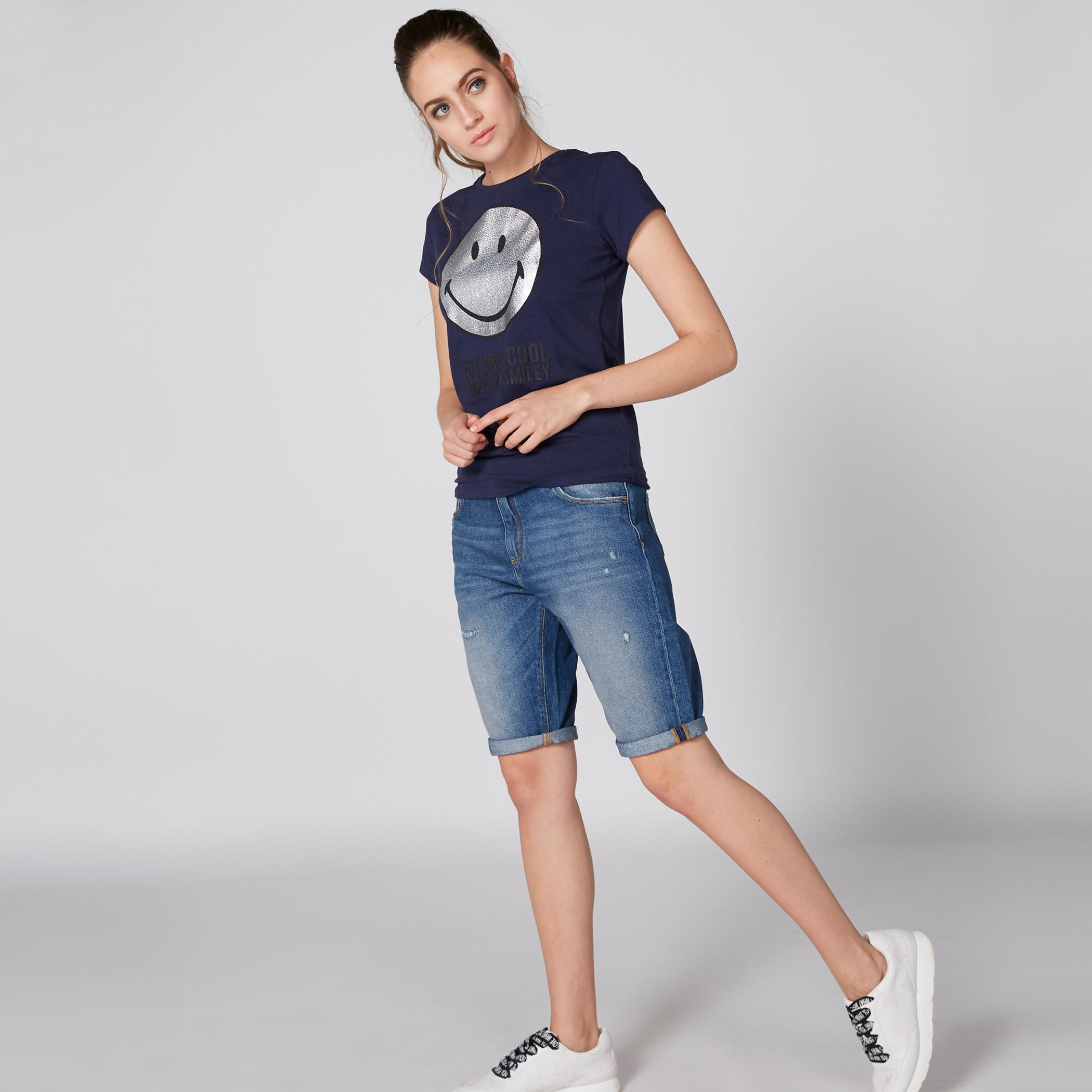Distressed Shorts with Pocket Detail-women-clothing-bottoms-shorts-image-1