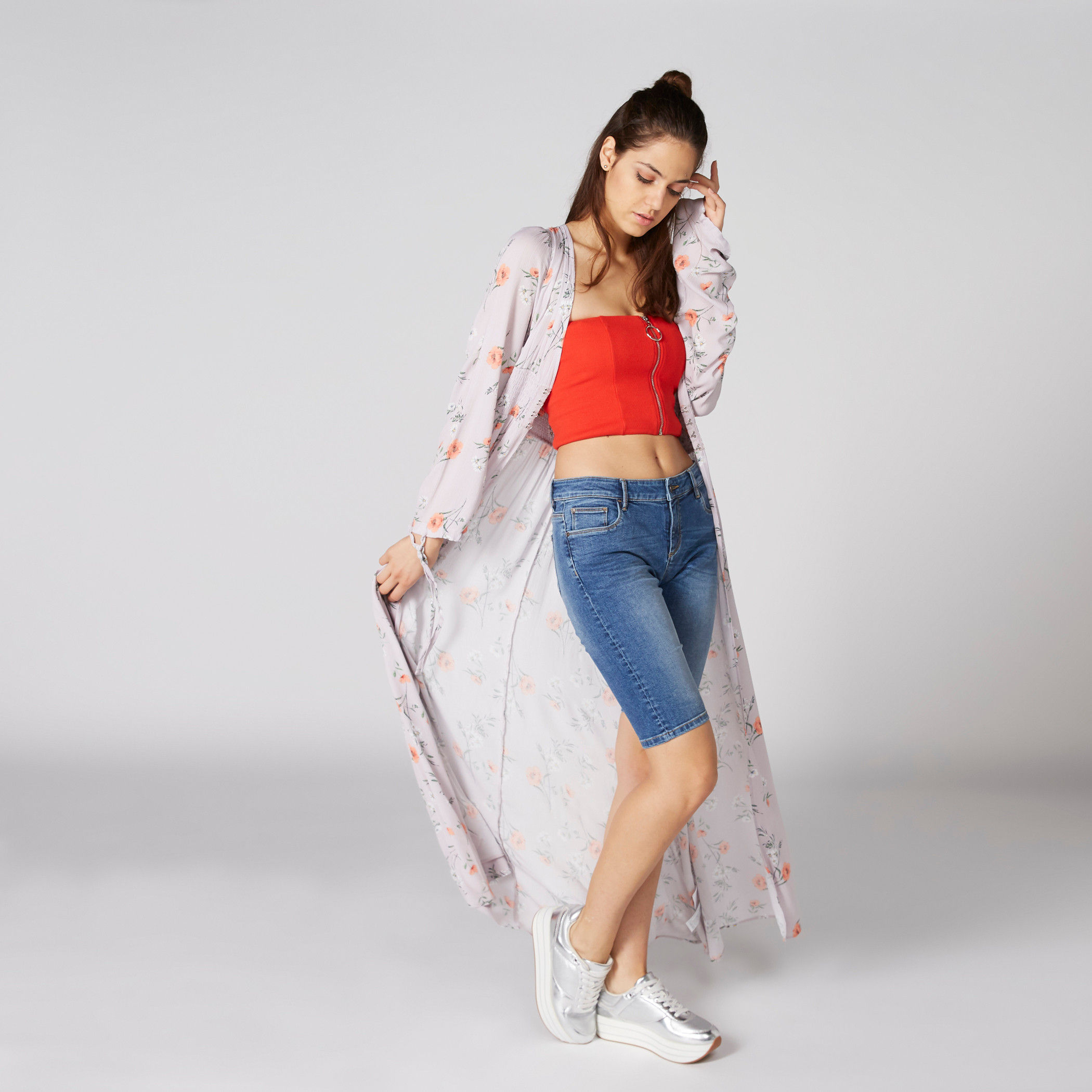 Denim Shorts with Button Closure and Pocket Detail-women-clothing-bottoms-shorts-image-3
