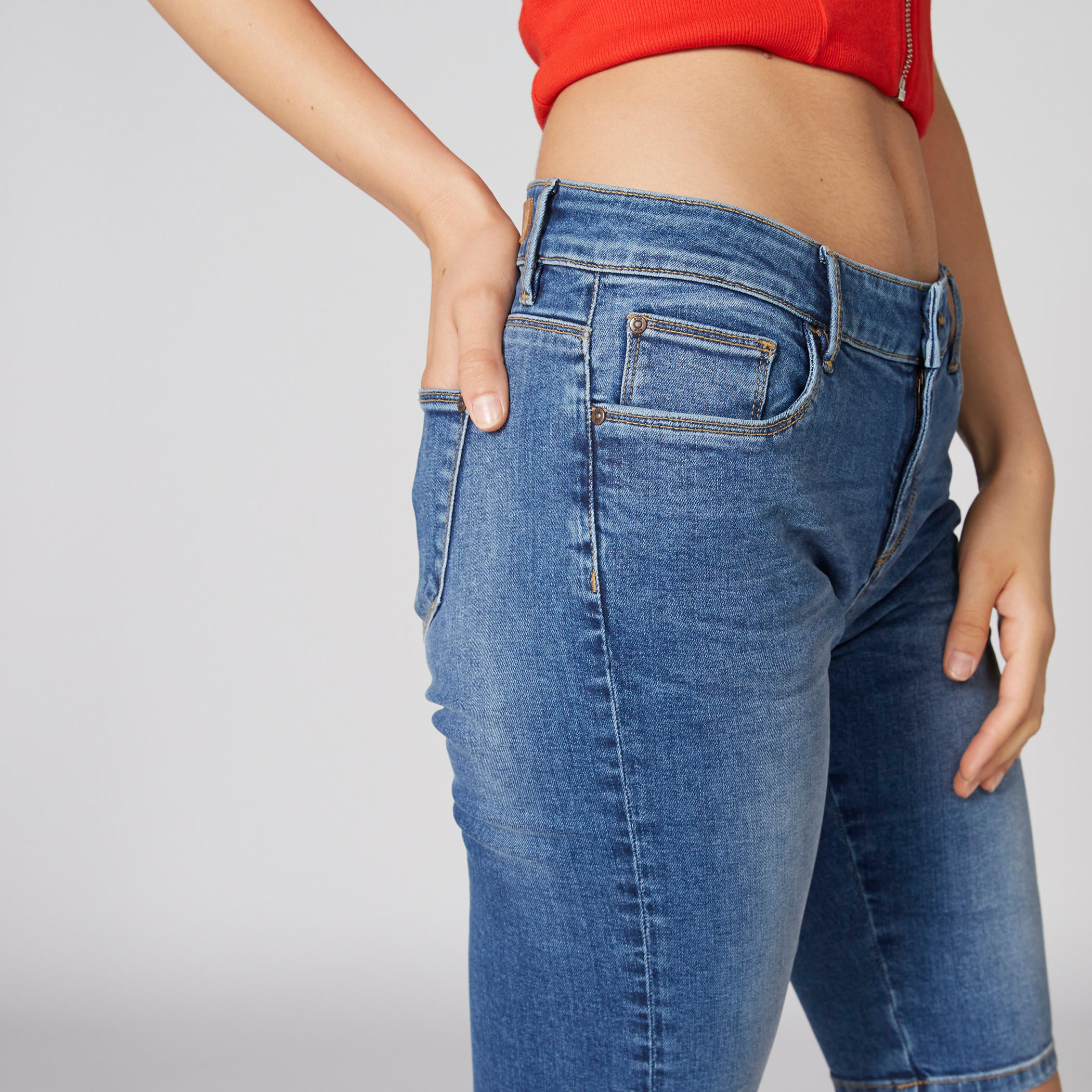 Denim Shorts with Button Closure and Pocket Detail-women-clothing-bottoms-shorts-image-4