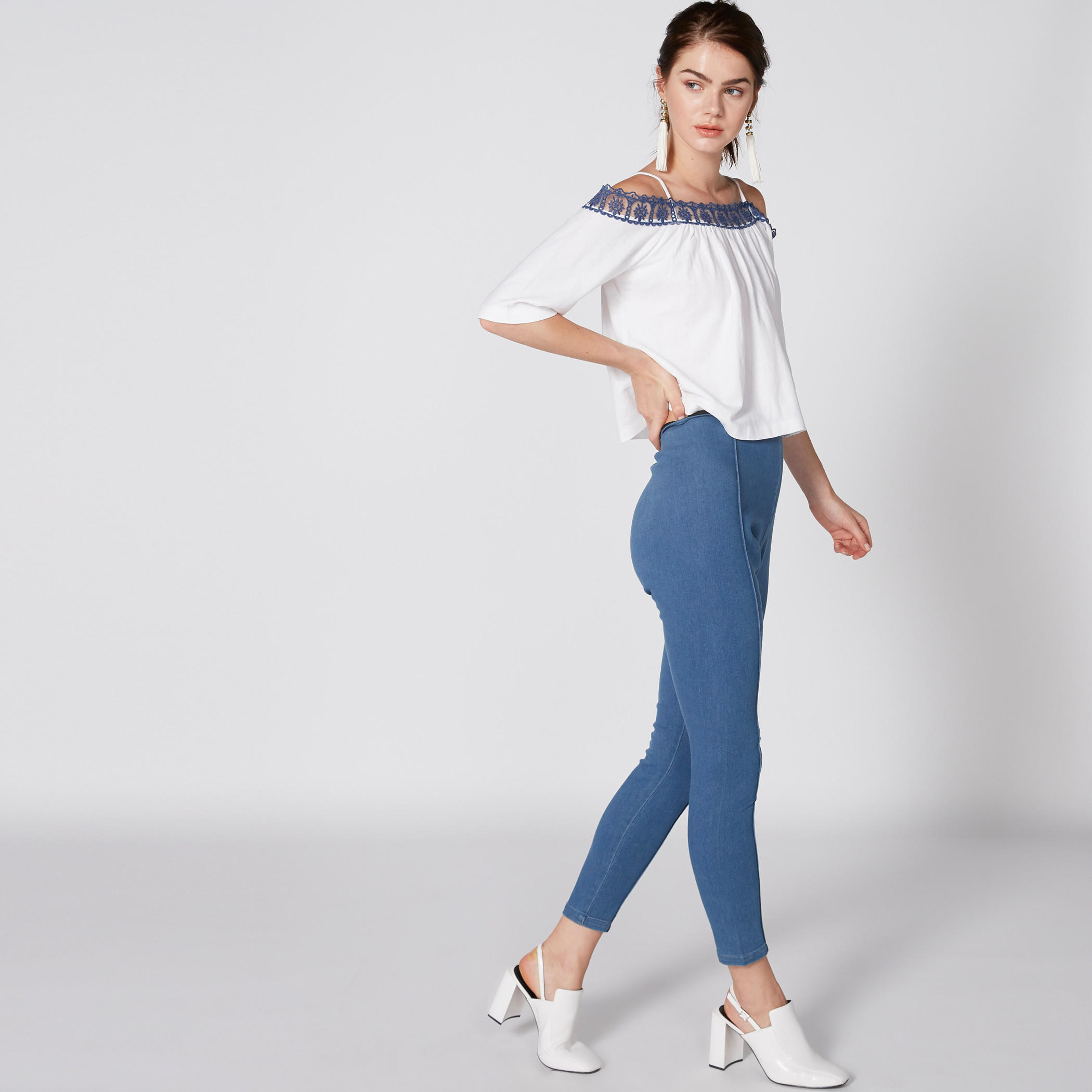 High Rise Super Skinny Jeggings-women-clothing-bottoms-leggings-image-1