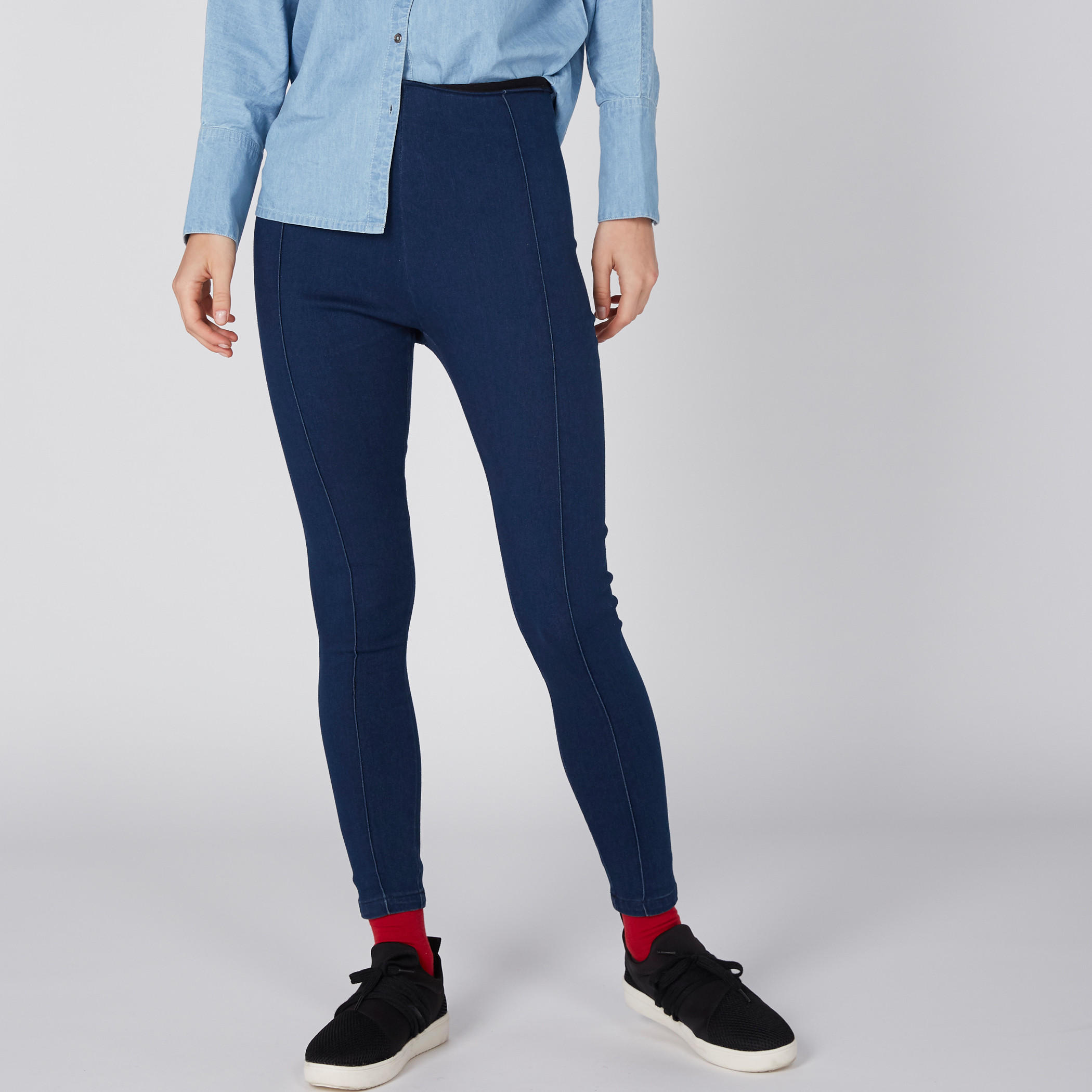 بنطال بقصّة ضيّقة وخصر مرتفع-women-clothing-bottoms-leggings-image-2