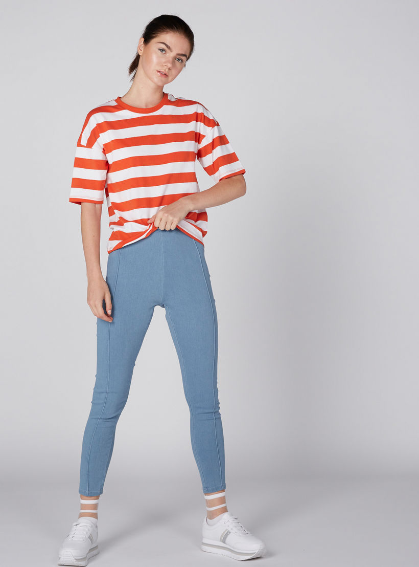 بنطال بقصّة ضيّقة وخصر مرتفع-women-clothing-bottoms-leggings-image-1