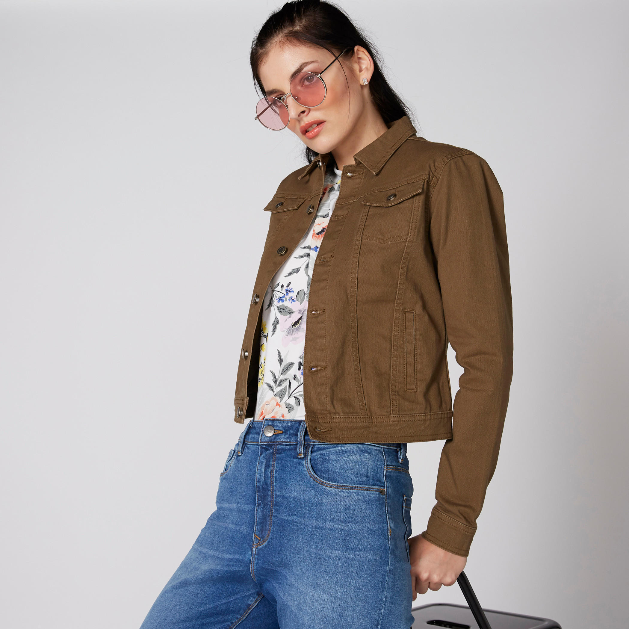 جاكيت من الدينم بأكمام طويلة وأزرار إغلاق-women-winterwear-coatsandjackets-jackets-image-1