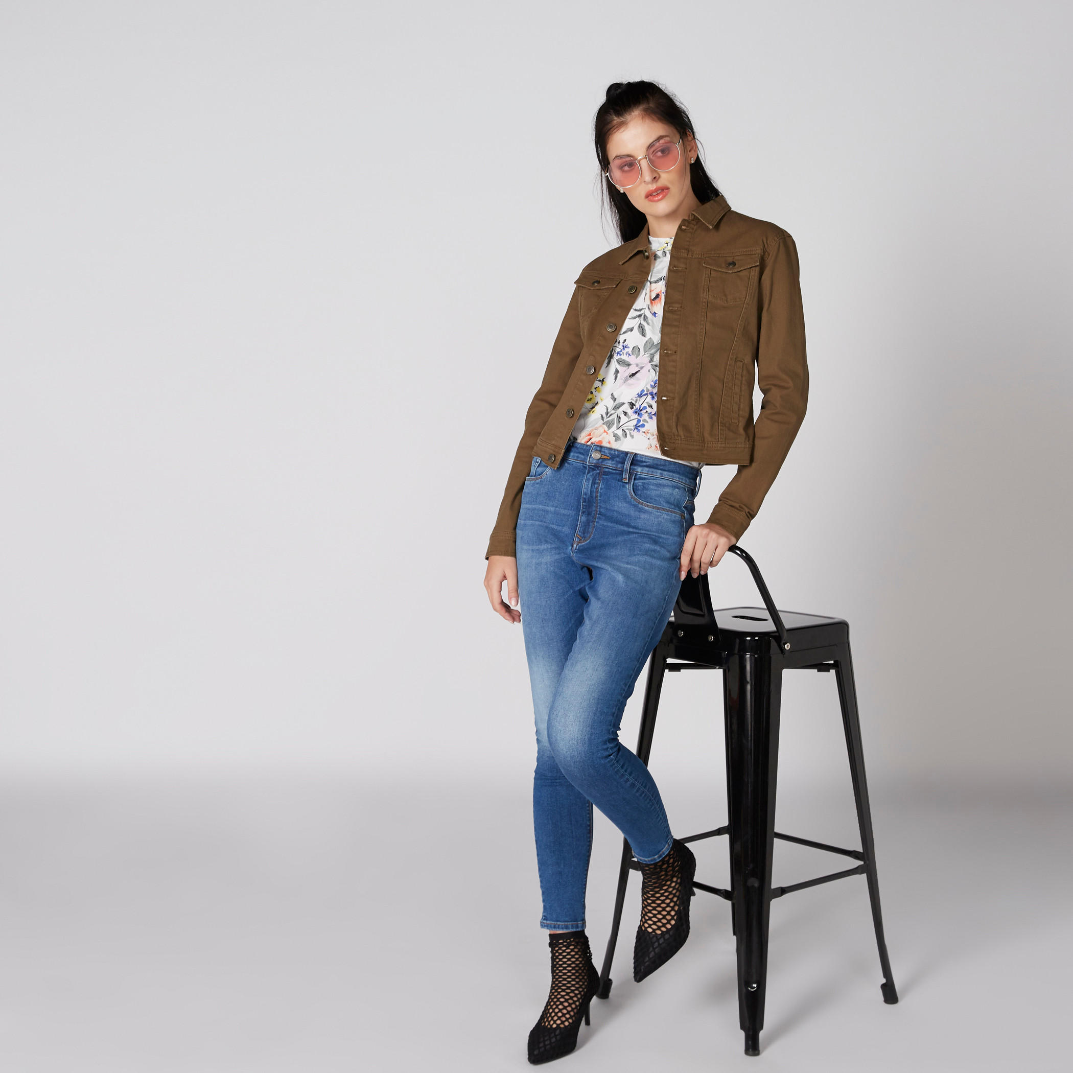 جاكيت من الدينم بأكمام طويلة وأزرار إغلاق-women-winterwear-coatsandjackets-jackets-image-3