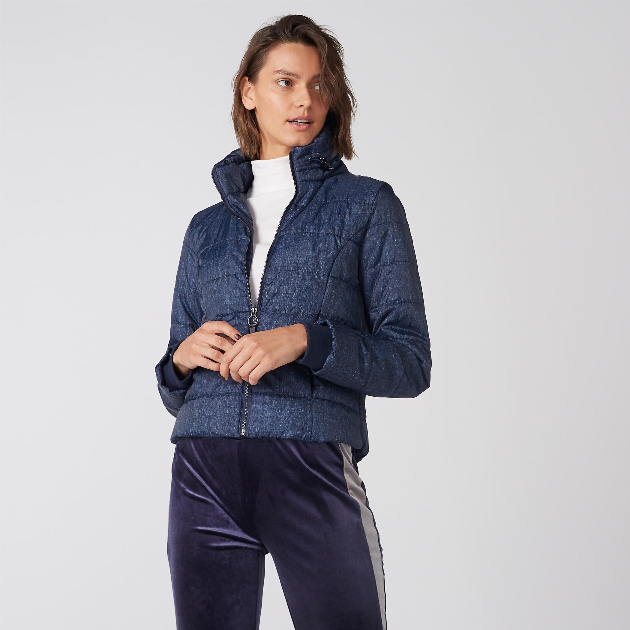 Textured Jacket with Long Sleeves and Zip Closure-women-winterwear-coatsandjackets-jackets-image-3