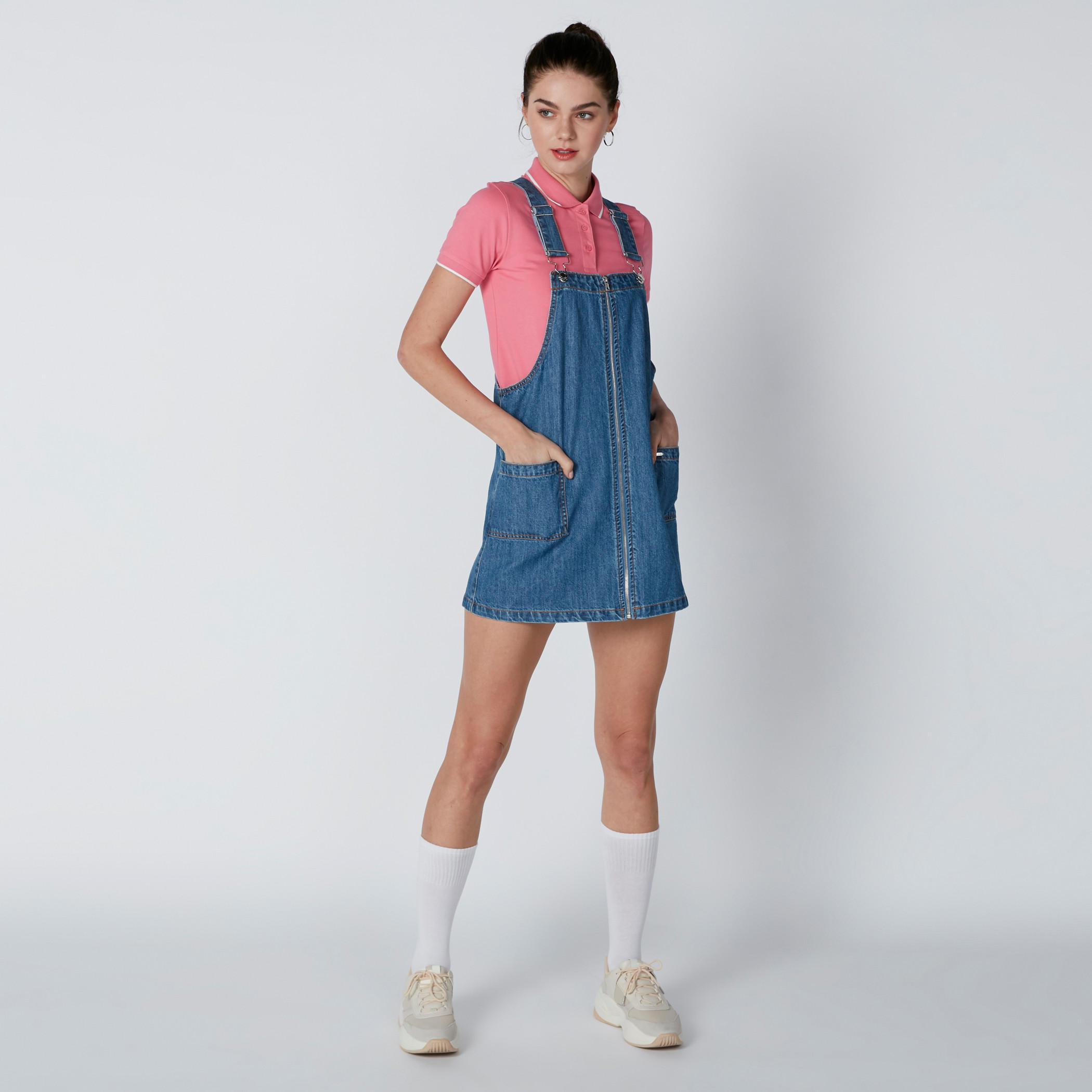 فستان مريلة دينم بسحّاب إغلاق وجيوب-women-clothing-dresses-image-3