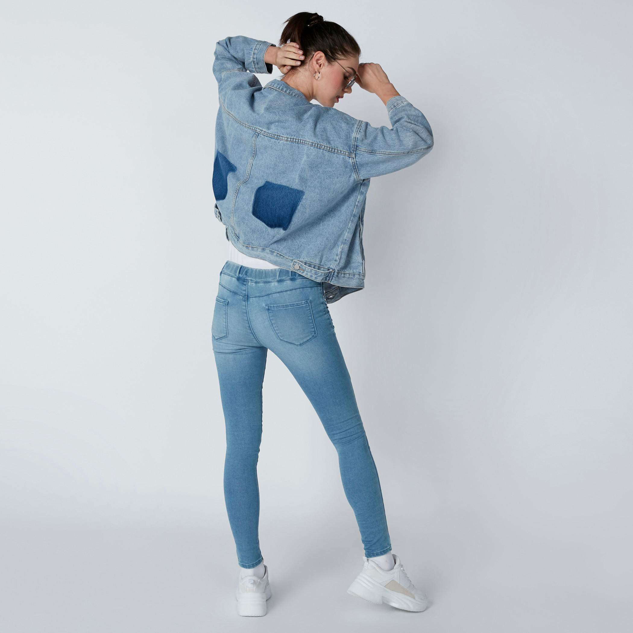 Pocket Detail Jeans with Elasticised Waistband and Drawstring-women-clothing-bottoms-joggers-image-1