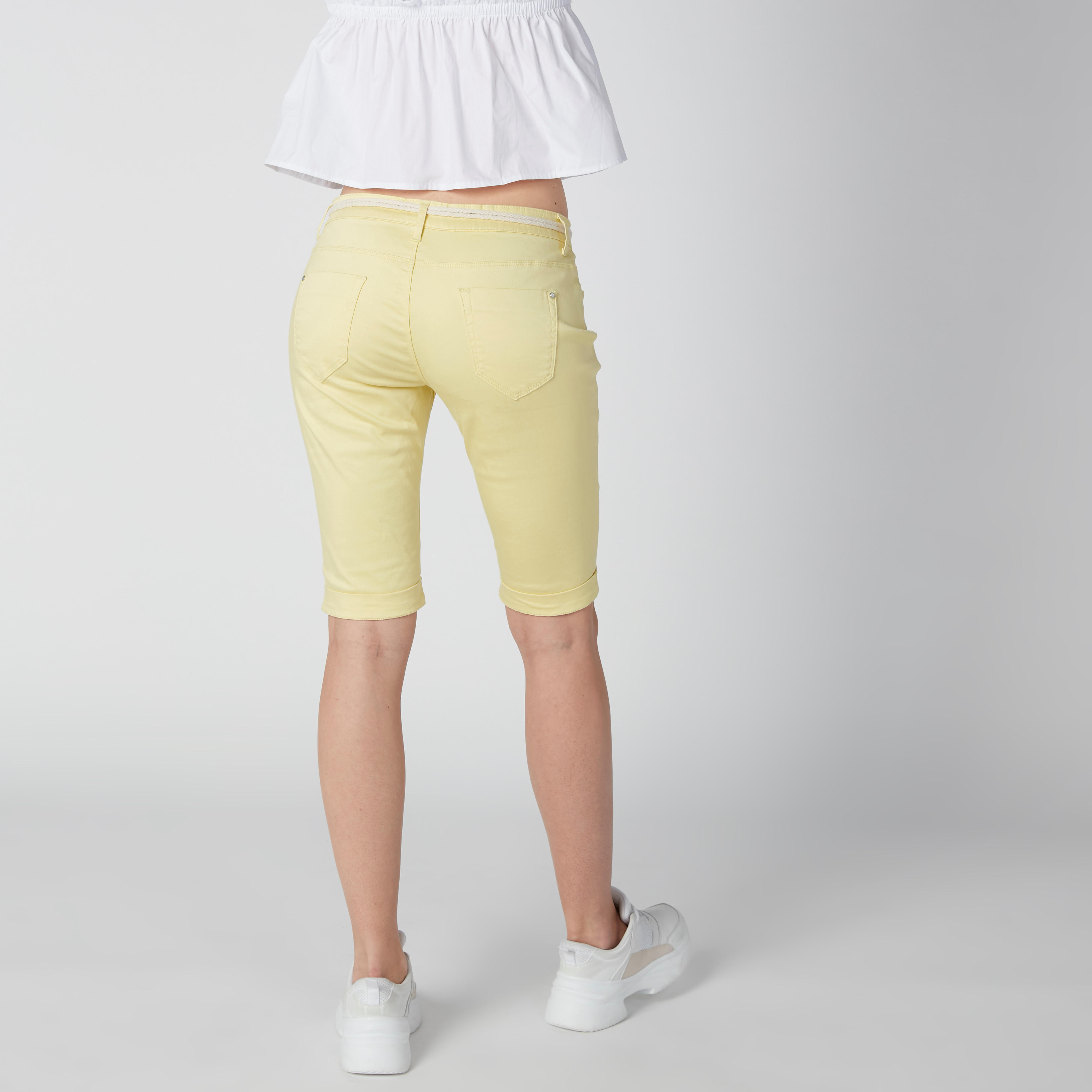 شورت مستدام دينم بخصر منخفض وجيوب-women-clothing-bottoms-shorts-image-2