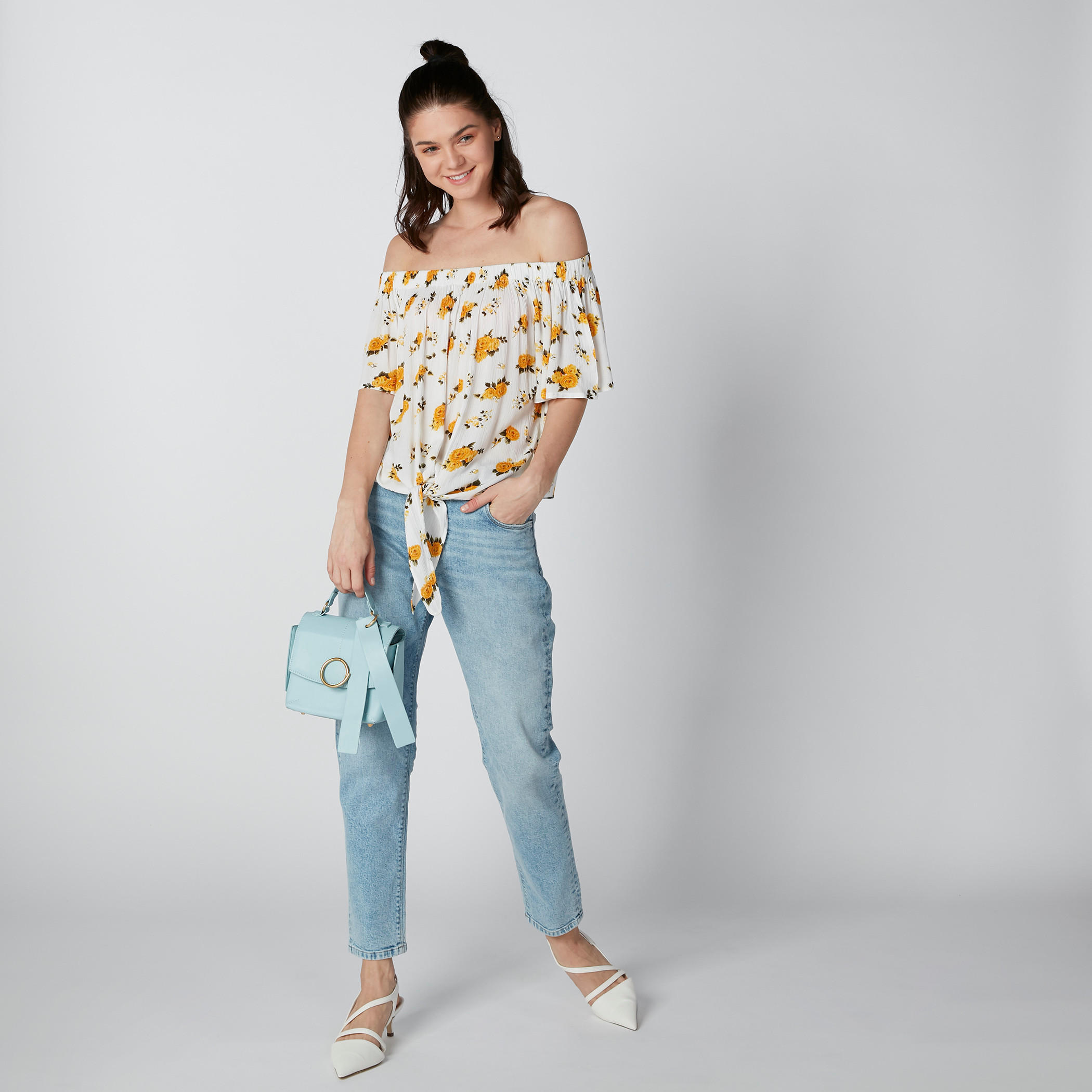 Distressed Full Length Jeans in Slim Fit with Pocket Detail-women-clothing-bottoms-jeans-image-1
