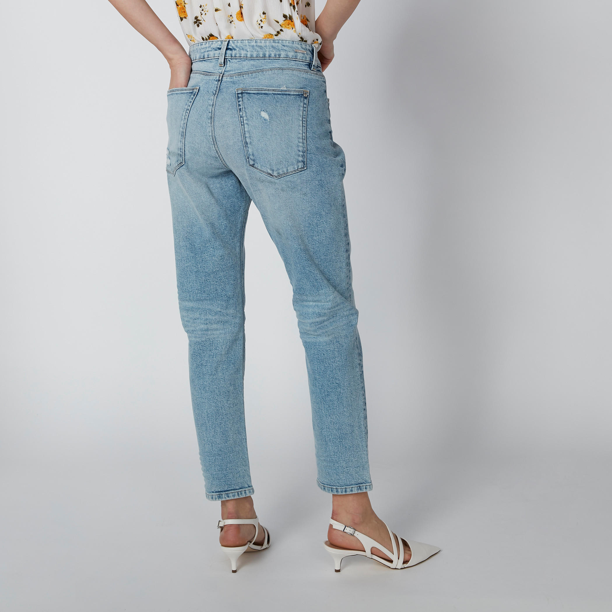 Distressed Full Length Jeans in Slim Fit with Pocket Detail-women-clothing-bottoms-jeans-image-3
