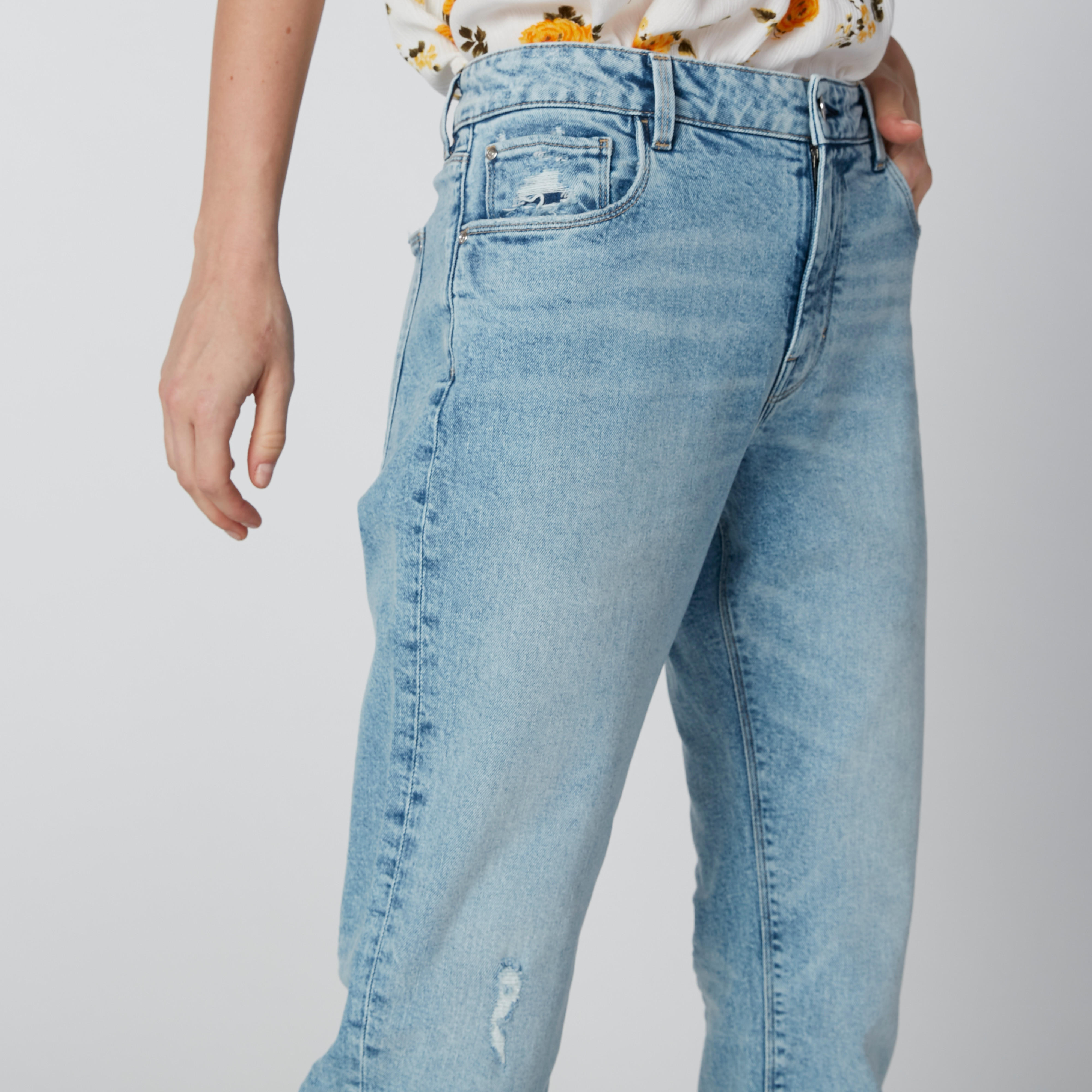 Distressed Full Length Jeans in Slim Fit with Pocket Detail-women-clothing-bottoms-jeans-image-5