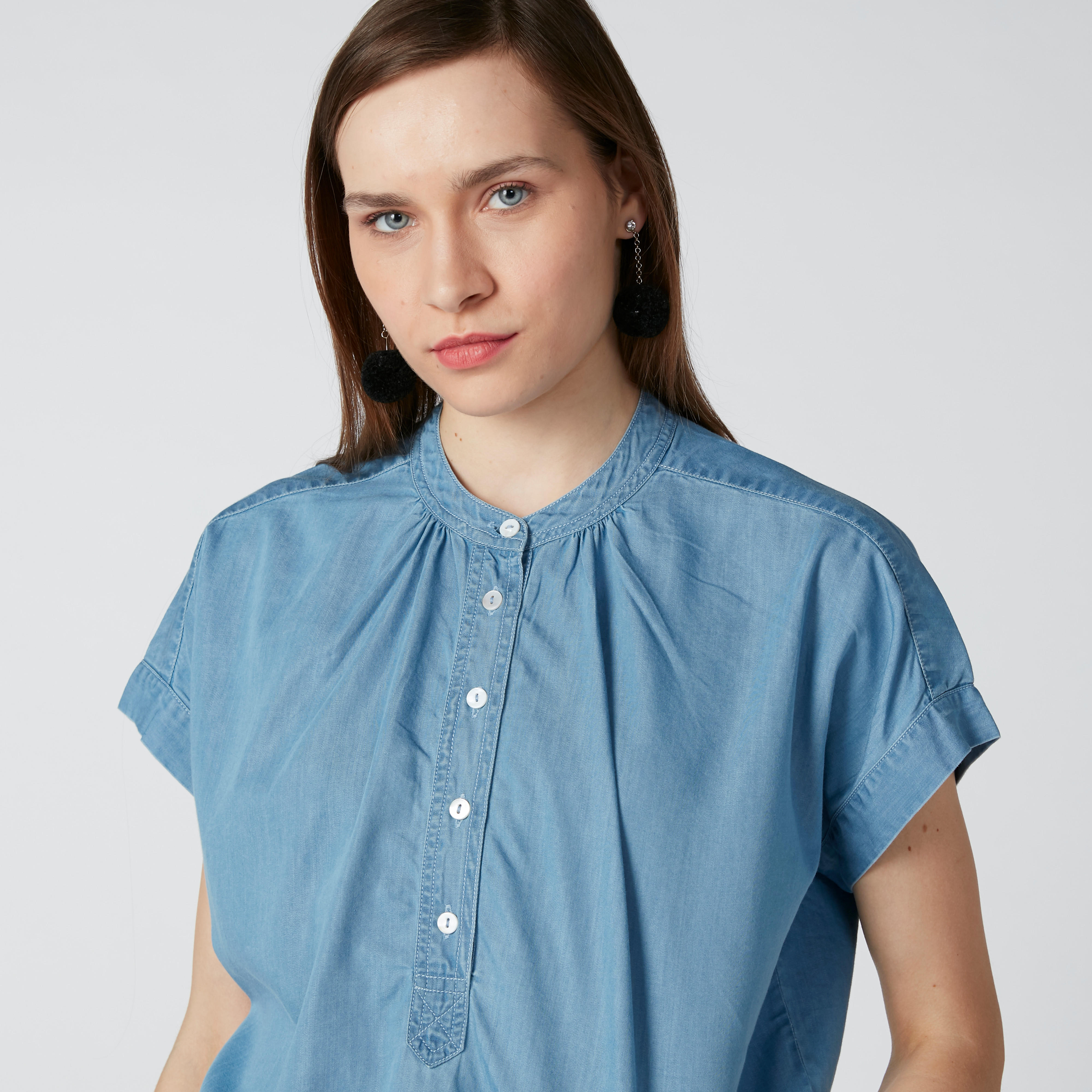 بلوزة مستدامة بياقة ماندارين وأكمام متصلة -women-clothing-shirtsandblouses-blouses-image-10