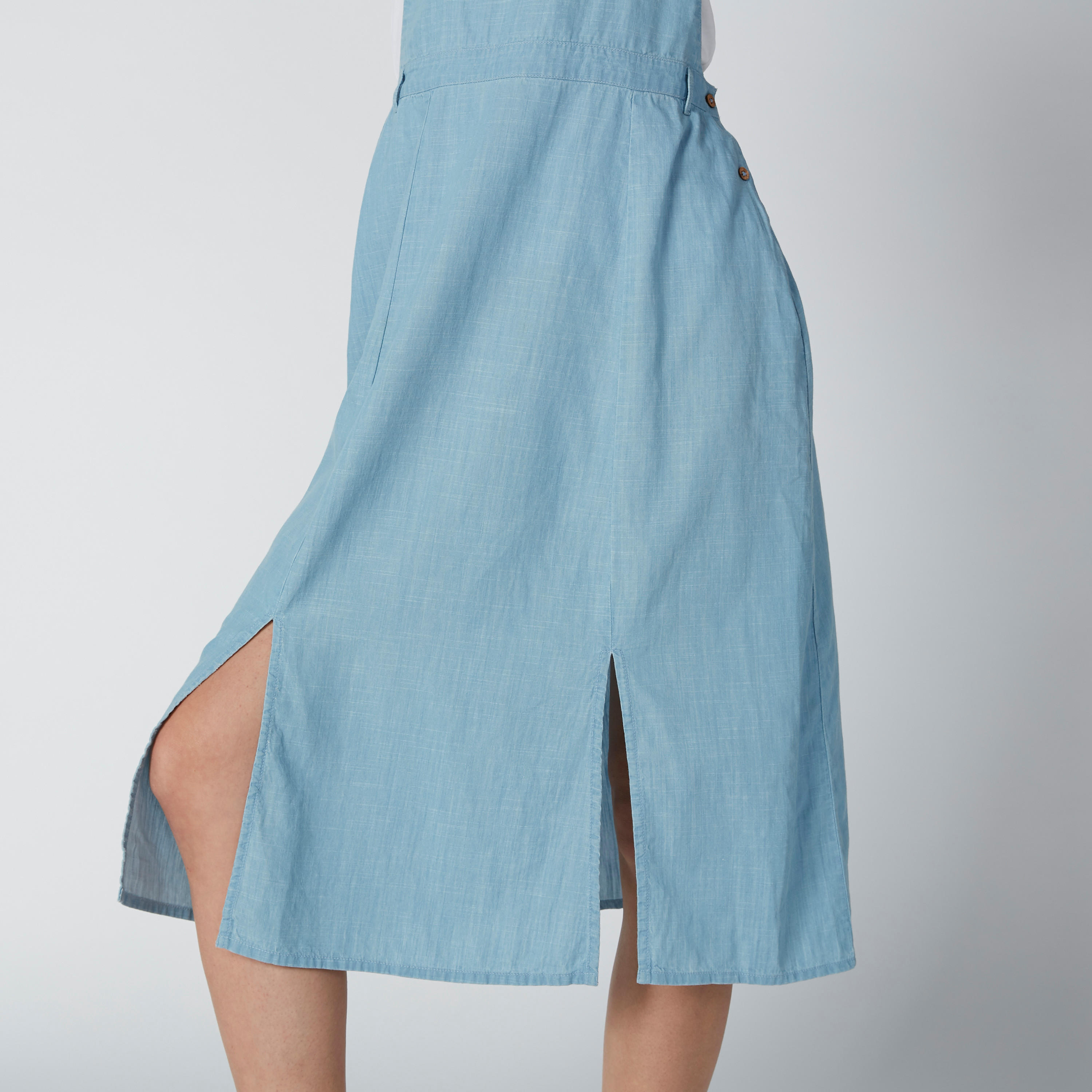 Sustainable Midi Denim Pinafore with Pocket Detail and Slits-women-clothing-dresses-image-5