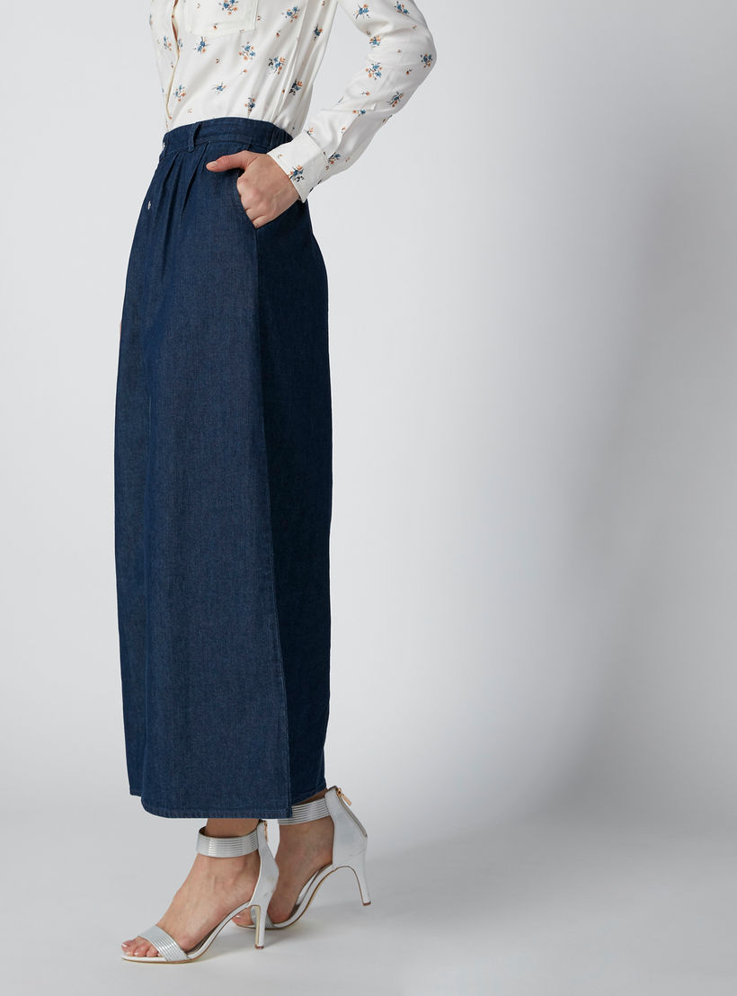 تنورة مستدامة طويلة بأزرار وجيوب -women-clothing-bottoms-skirts-image-5