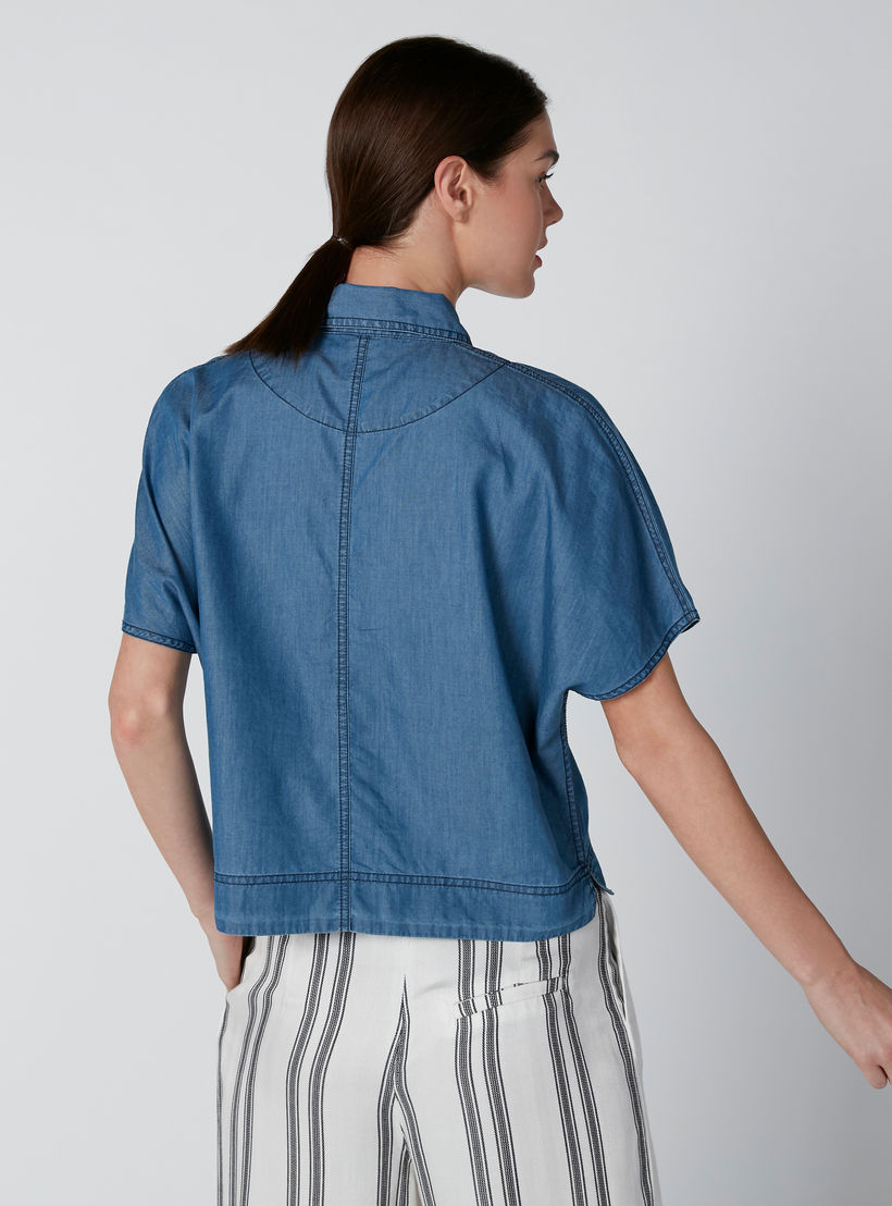 قميص بأكمام متصلة وجيوب-women-clothing-shirtsandblouses-shirts-image-2