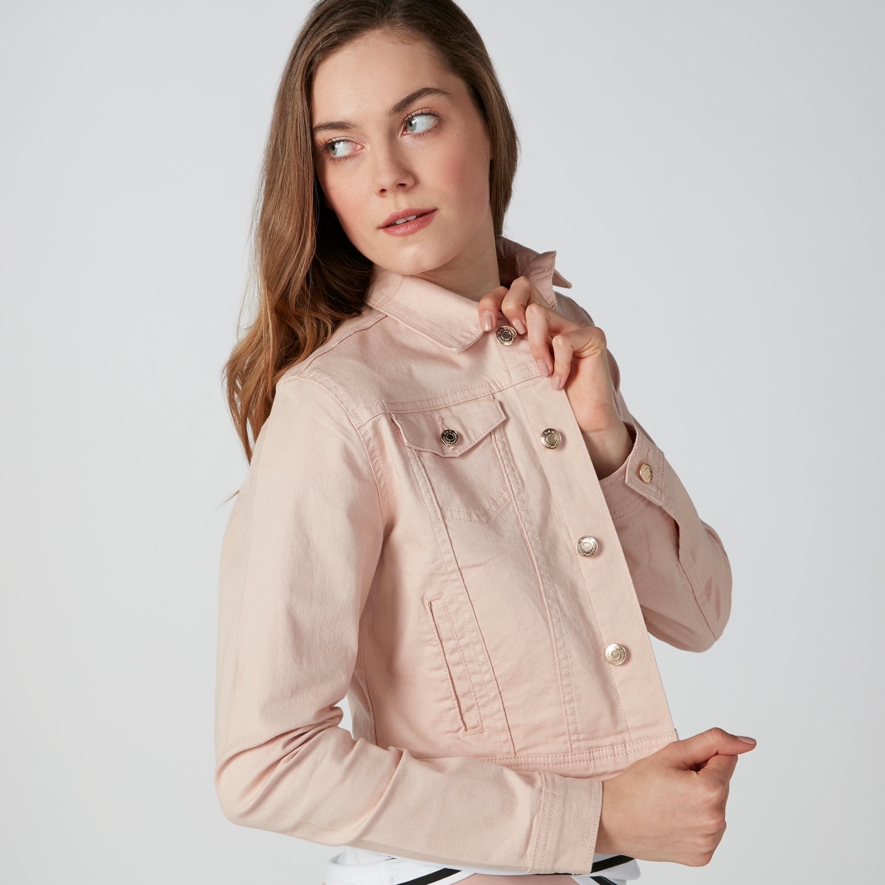جاكيت دينم بأكمام طويلة وجيوب-women-winterwear-coatsandjackets-jackets-image-1