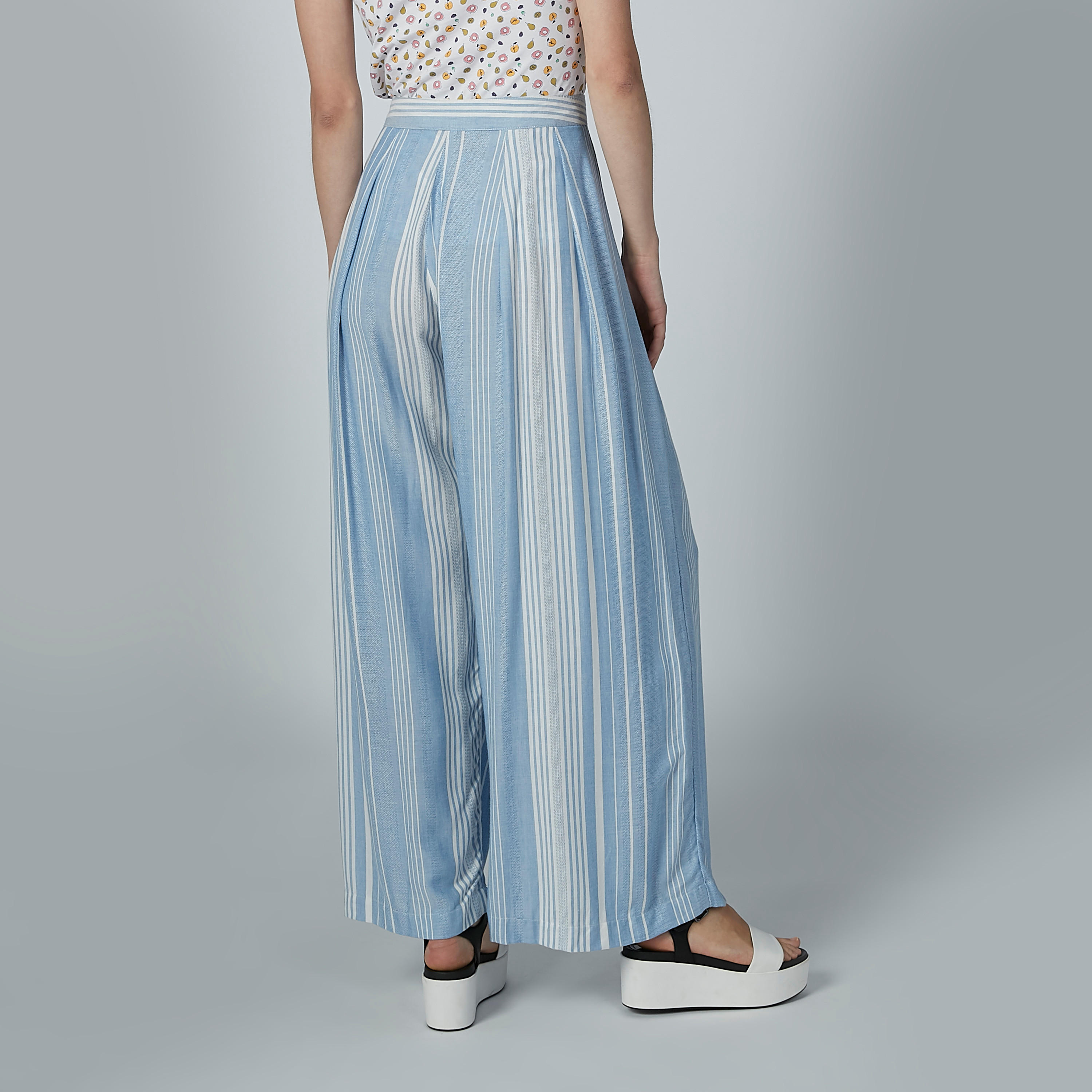 Striped Palazzo Pants with Elasticized Waistband-women-clothing-bottoms-trousers-image-3