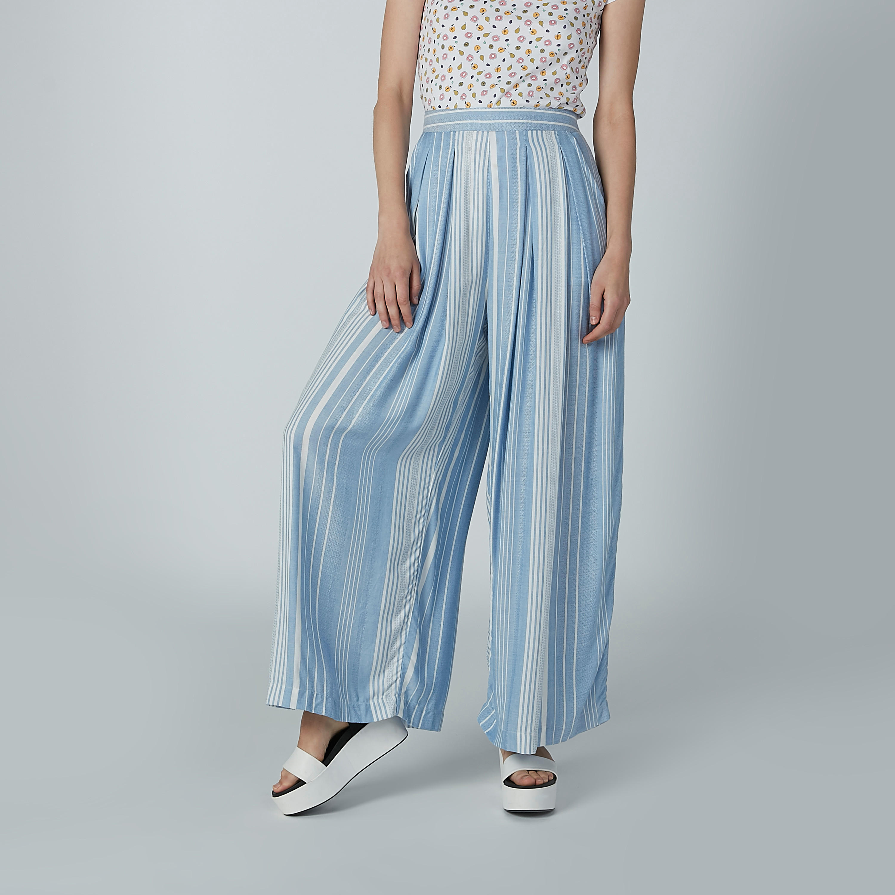 Striped Palazzo Pants with Elasticized Waistband-women-clothing-bottoms-trousers-image-4