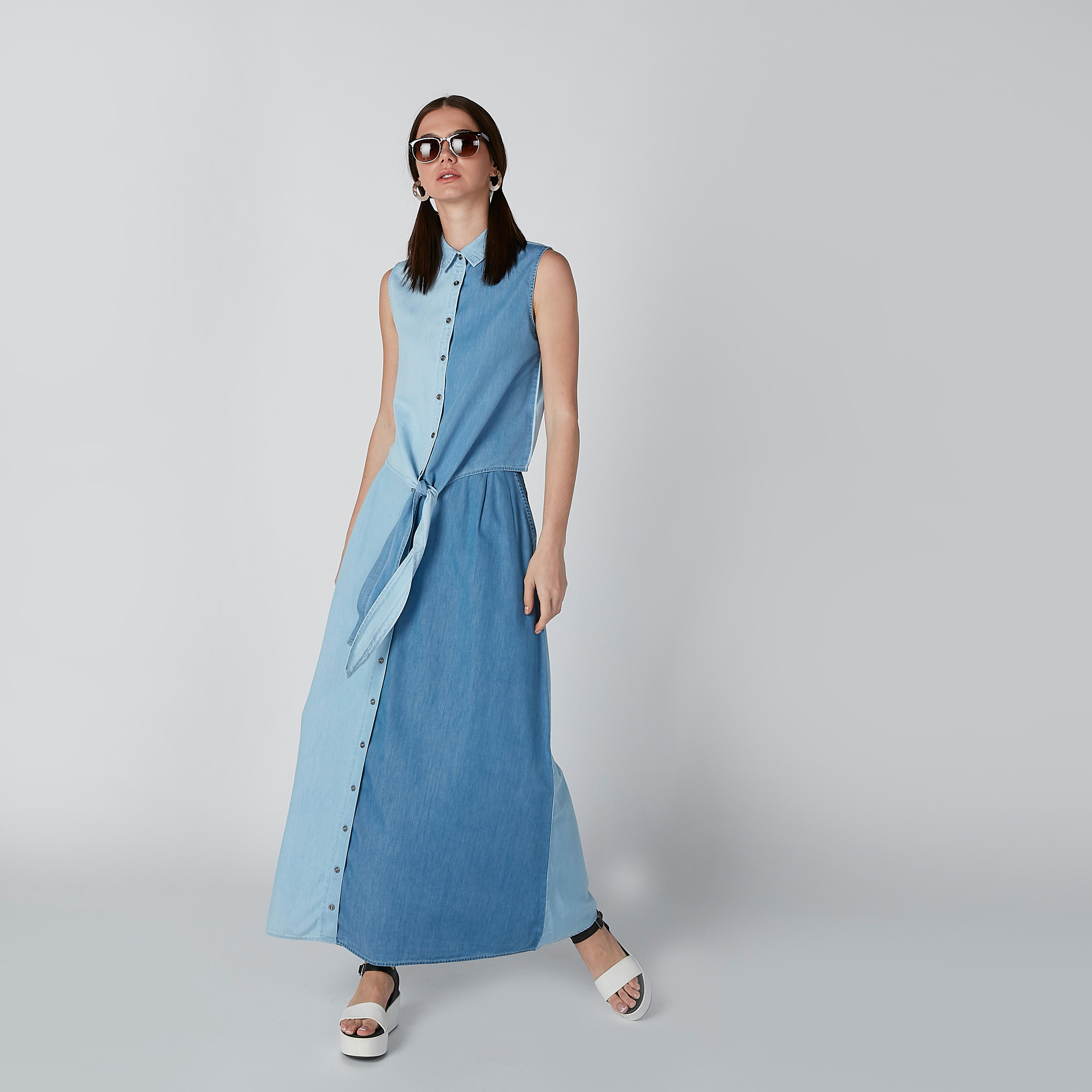 قميص سادة دون أكمام مزيّن بعقدة-women-clothing-shirtsandblouses-shirts-image-3