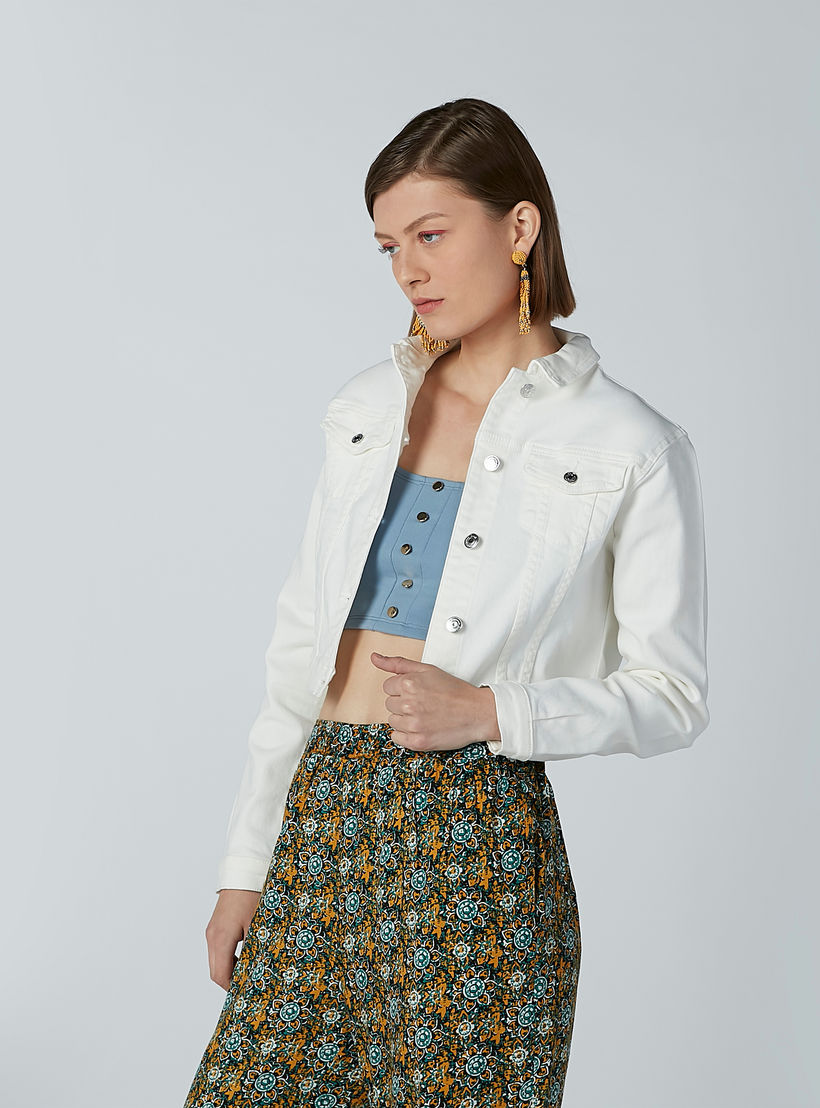 Plain Denim Jacket with Long Sleeves-women-winterwear-coatsandjackets-jackets-image-2
