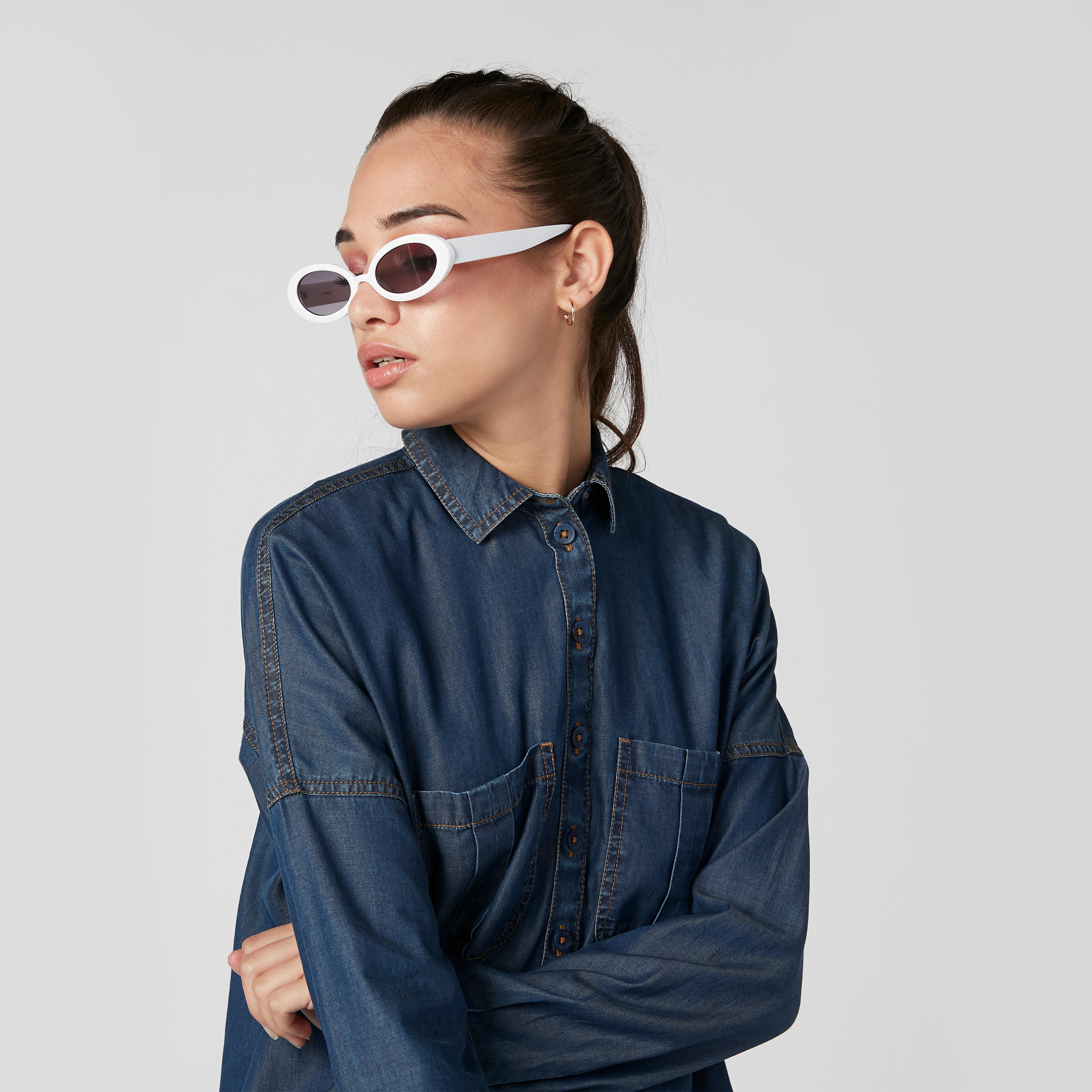 قميص دينم طويل بأكمام طويلة وحواف غير مستوية-women-clothing-shirtsandblouses-shirts-image-4