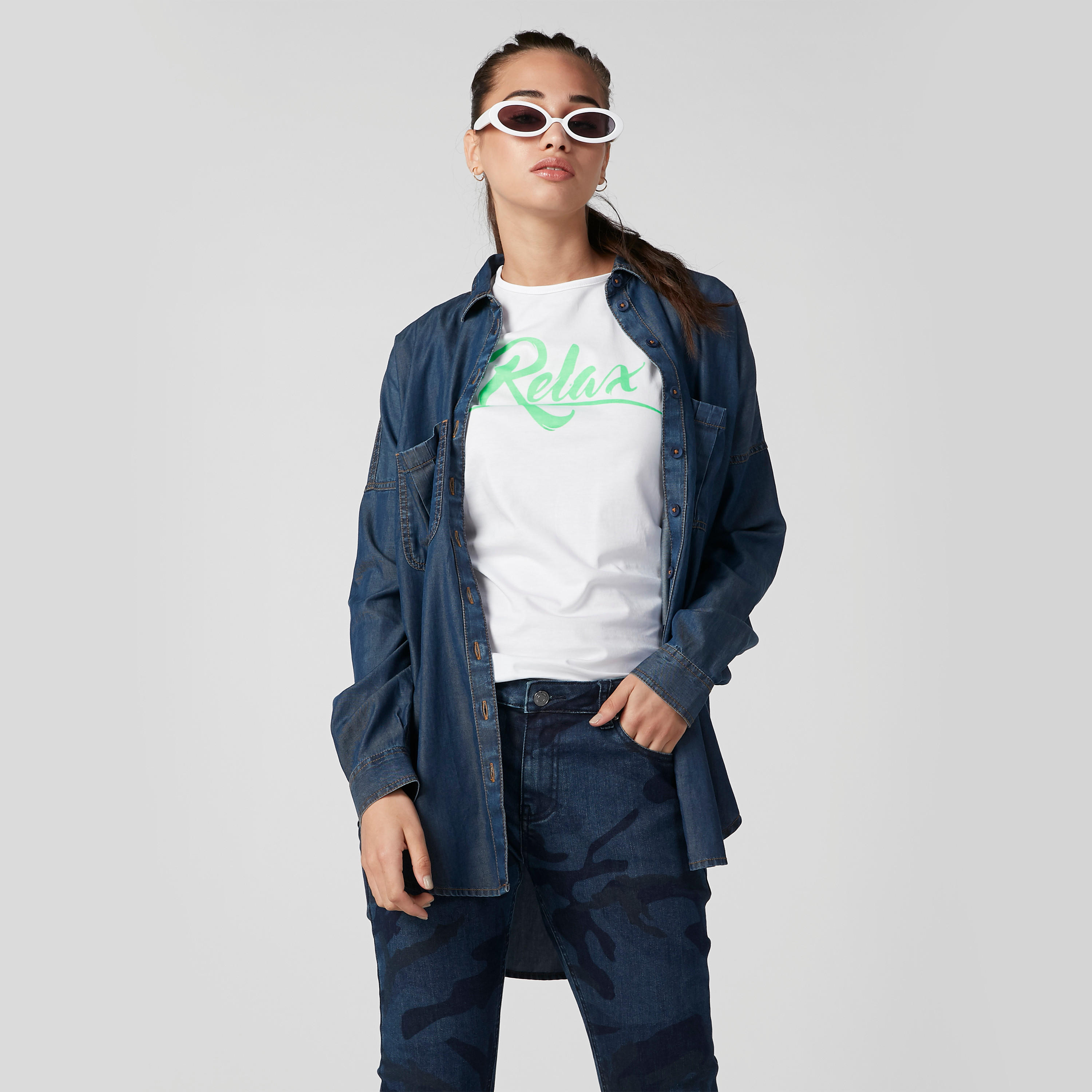 قميص دينم طويل بأكمام طويلة وحواف غير مستوية-women-clothing-shirtsandblouses-shirts-image-6