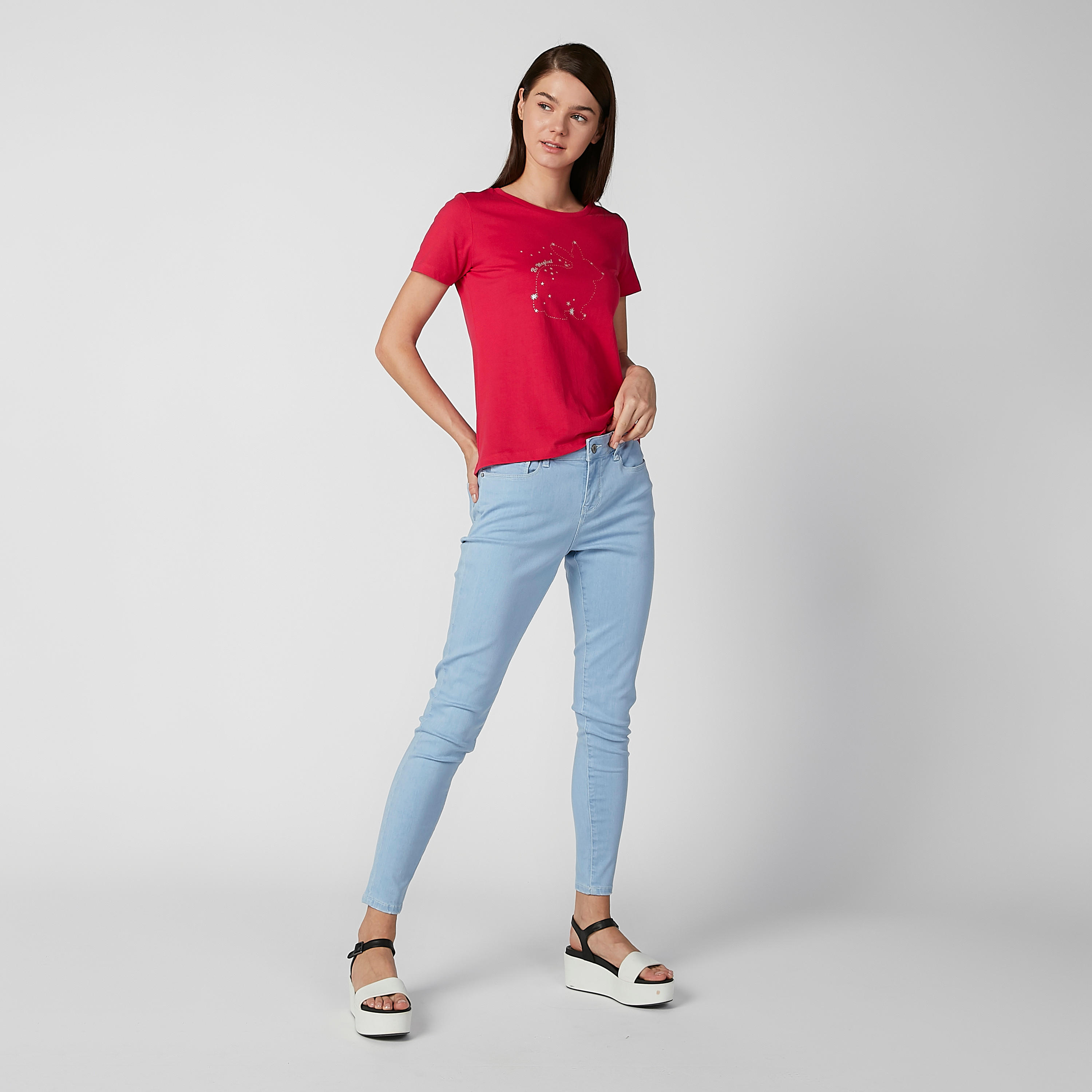 بنطلون جينز سادة طويل بجيوب وحلقات للحزام-women-clothing-bottoms-jeans-image-2