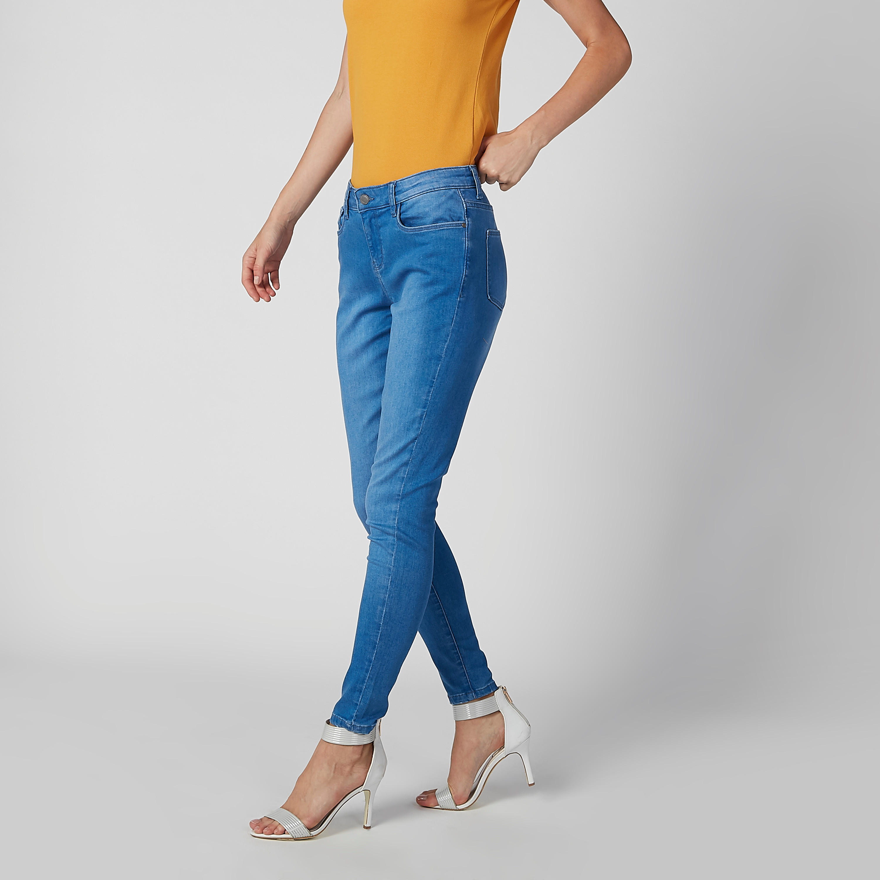 بنطلون جينز سادة طويل بجيوب وحلقات للحزام-women-clothing-bottoms-jeans-image-1