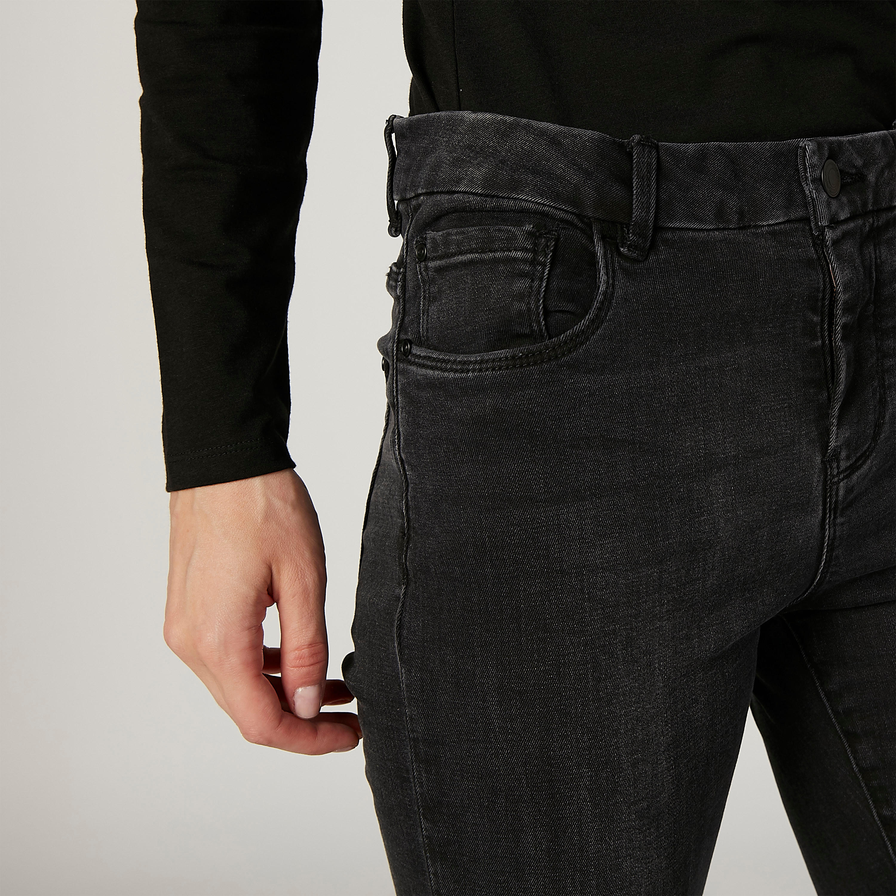 بنطلون جينز مستدام سكيني بخصر متوسط الارتفاع وجيوب -women-clothing-bottoms-jeans-image-3