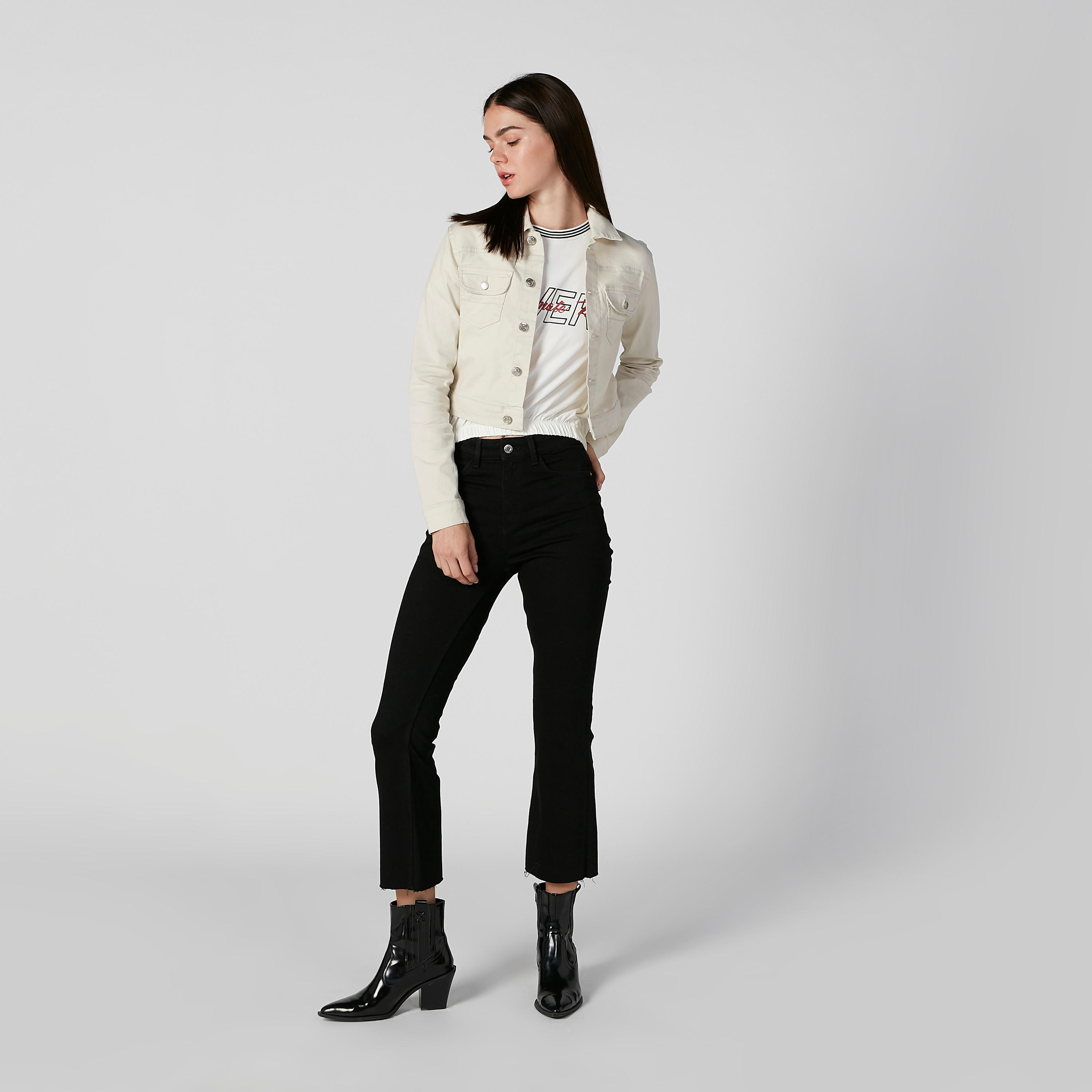 جاكيت مستدام دينم سادة بأكمام طويلة وجيوب بطيّة -women-winterwear-coatsandjackets-jackets-image-3