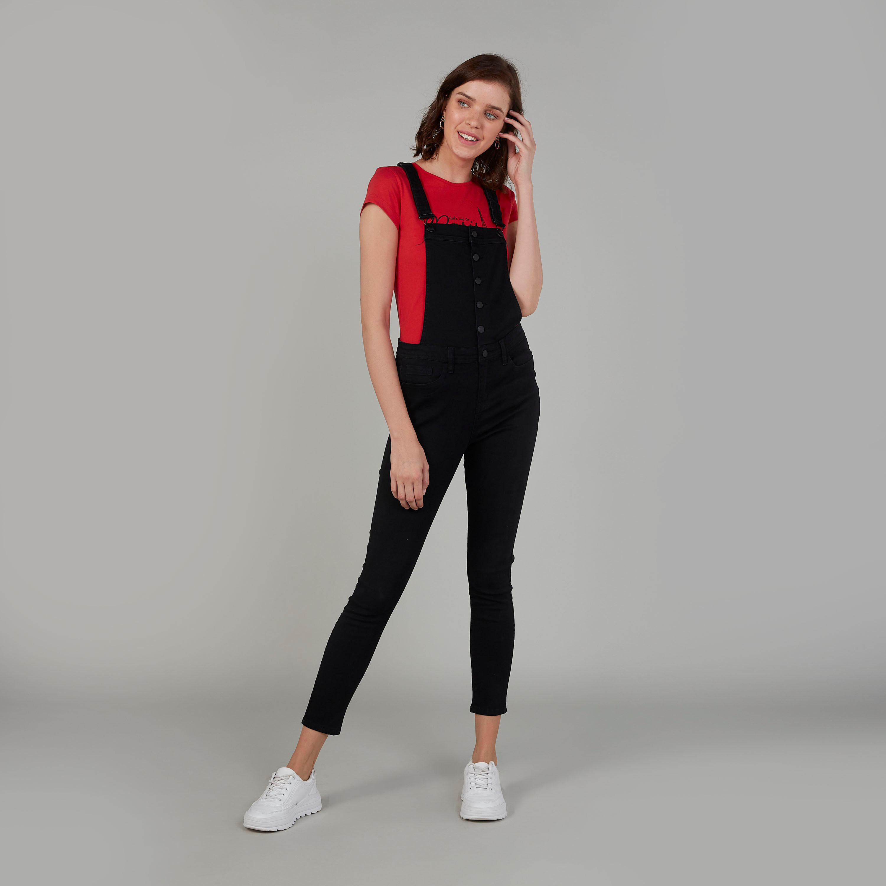 تيشيرت مستدام سليم بياقة ضيّقة وأكمام قصيرة وطبعات-women-clothing-bottoms-jeans-image-2