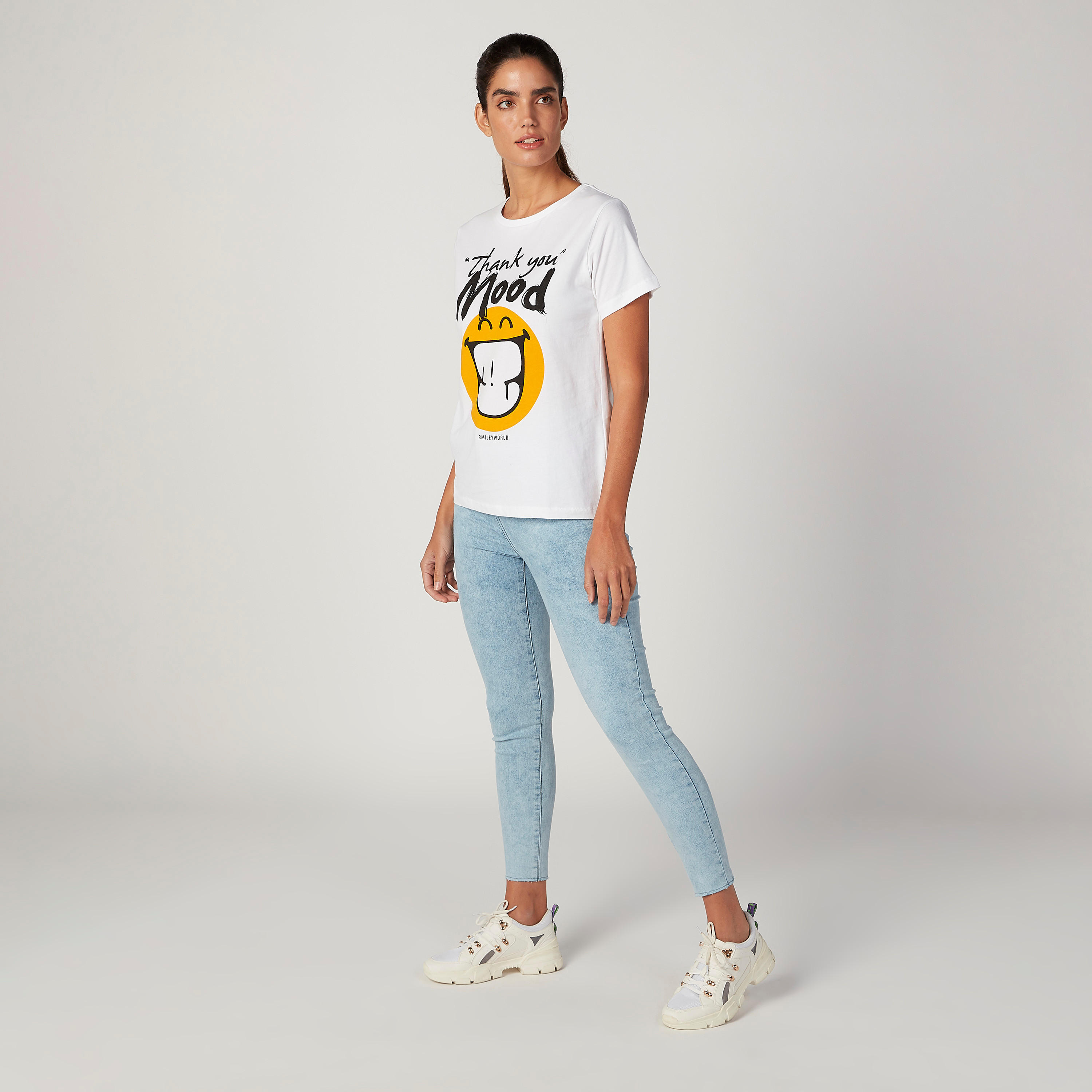 بنطلون جينز مستدام سكيني مقلّم بخصر متوسط الارتفاع وجيوب -women-clothing-bottoms-jeans-image-2