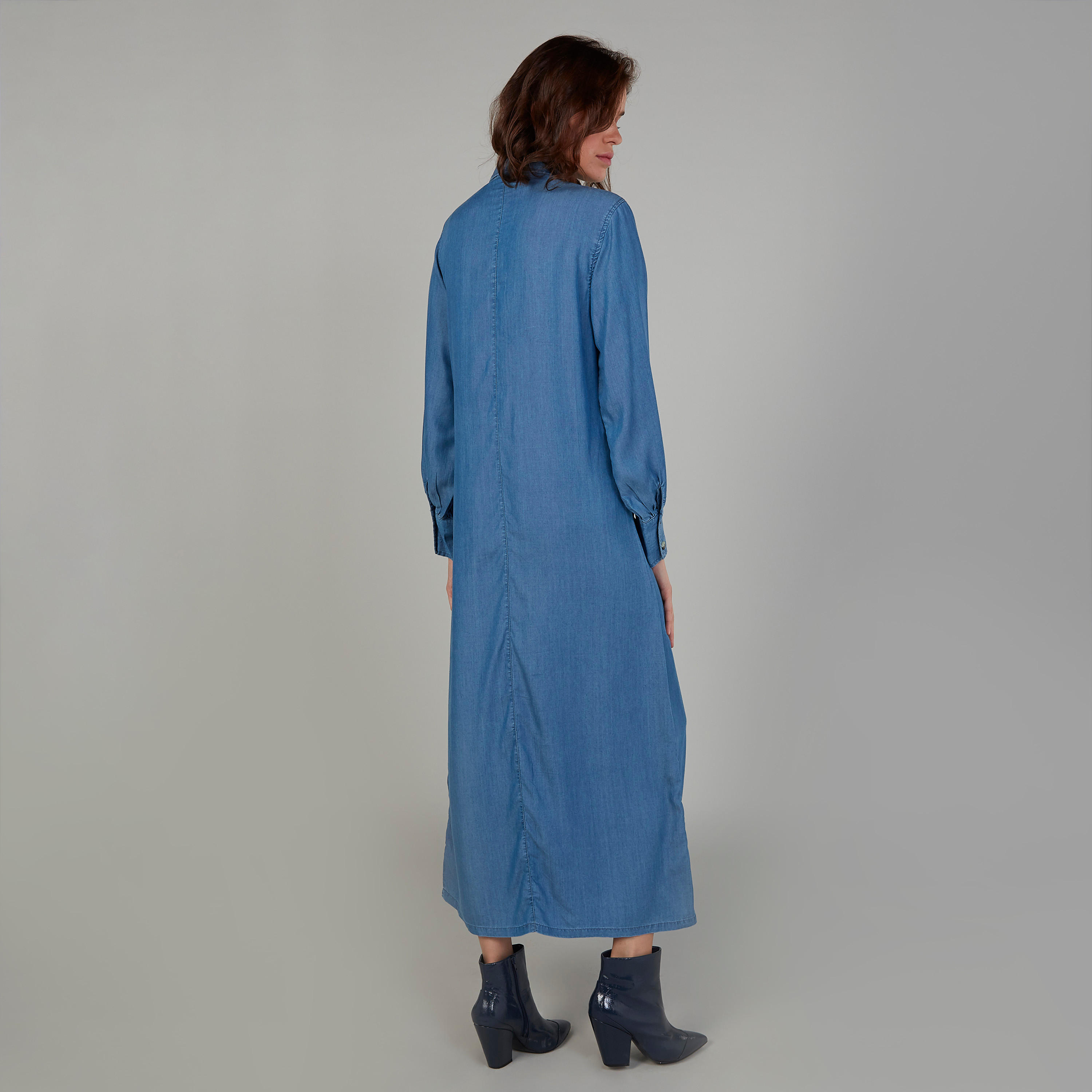تيشيرت مستدام مقلّم بياقة بولو وأكمام قصيرة -women-clothing-dresses-image-4
