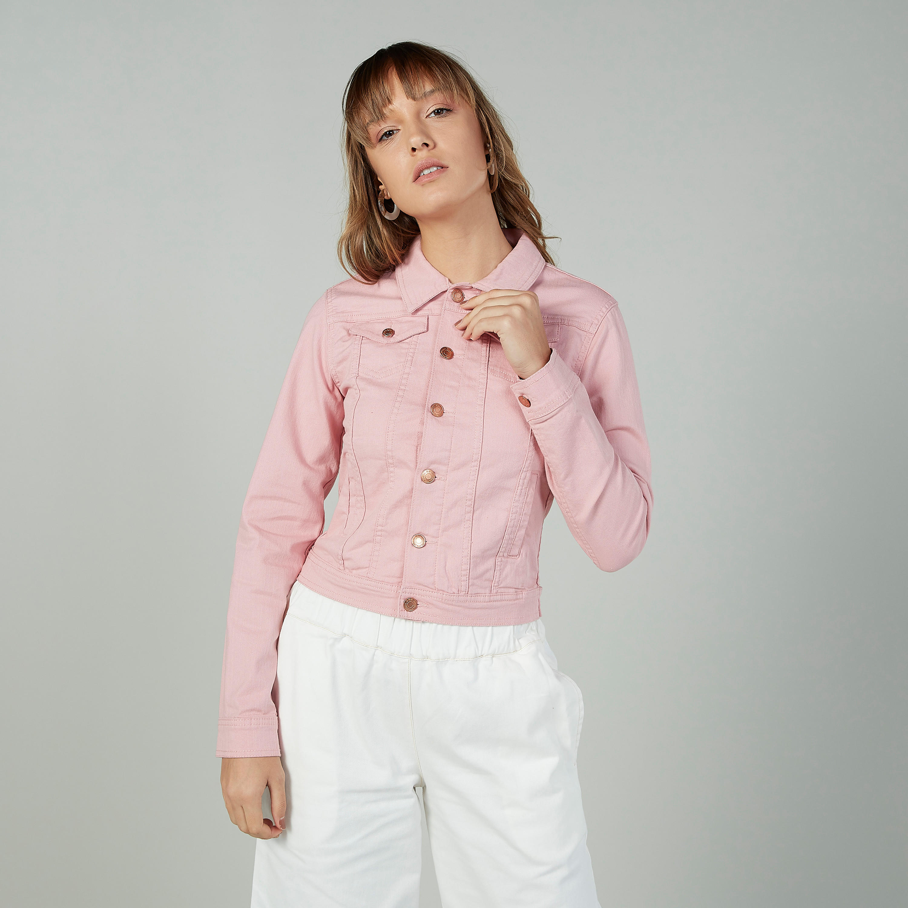 جاكيت مستدام دينم بأكمام طويلة وجيوب بطيّة -women-winterwear-coatsandjackets-jackets-image-5