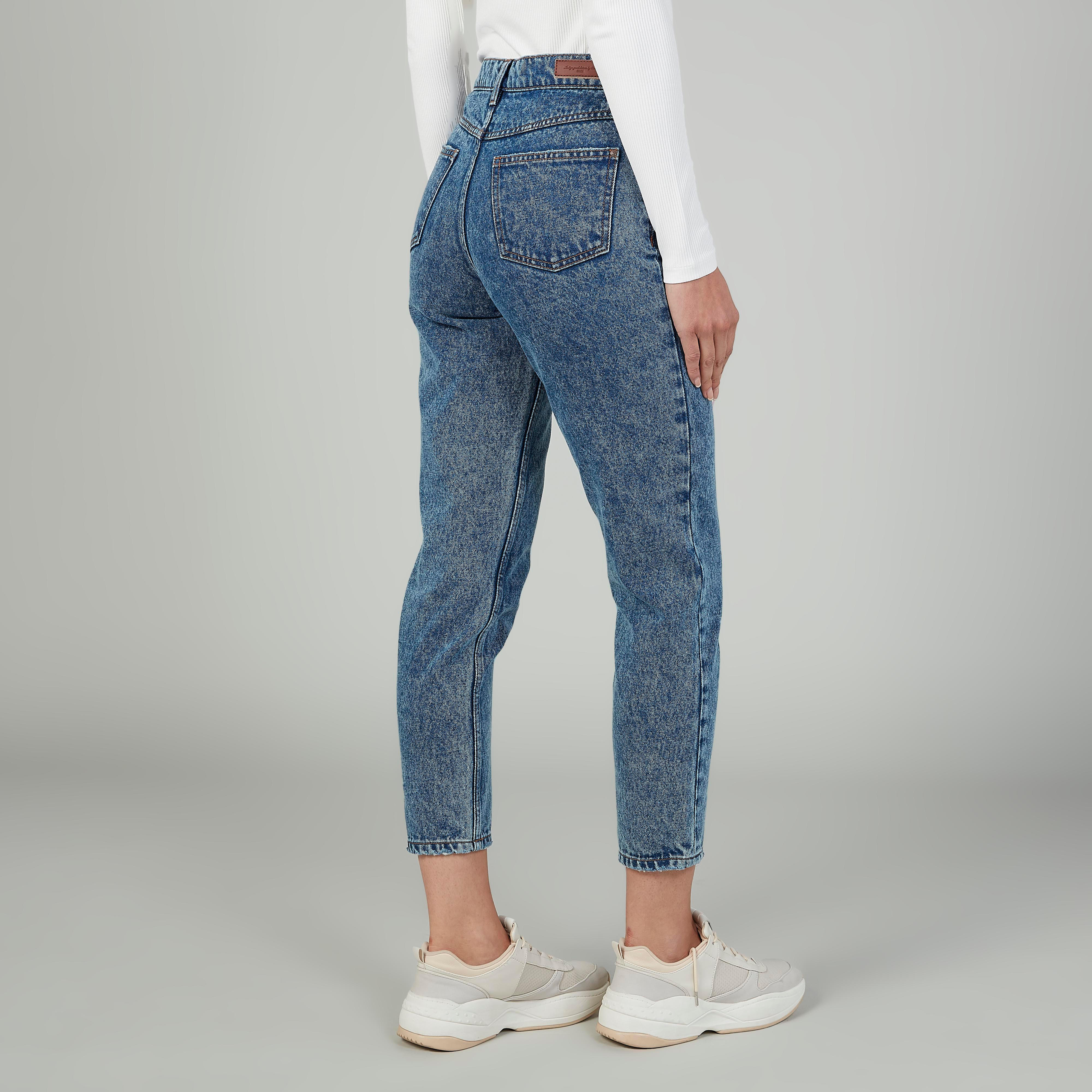 بنطلون جينز مستدام سكيني سادة بخصر منخفض وجيوب-women-clothing-bottoms-jeans-image-4