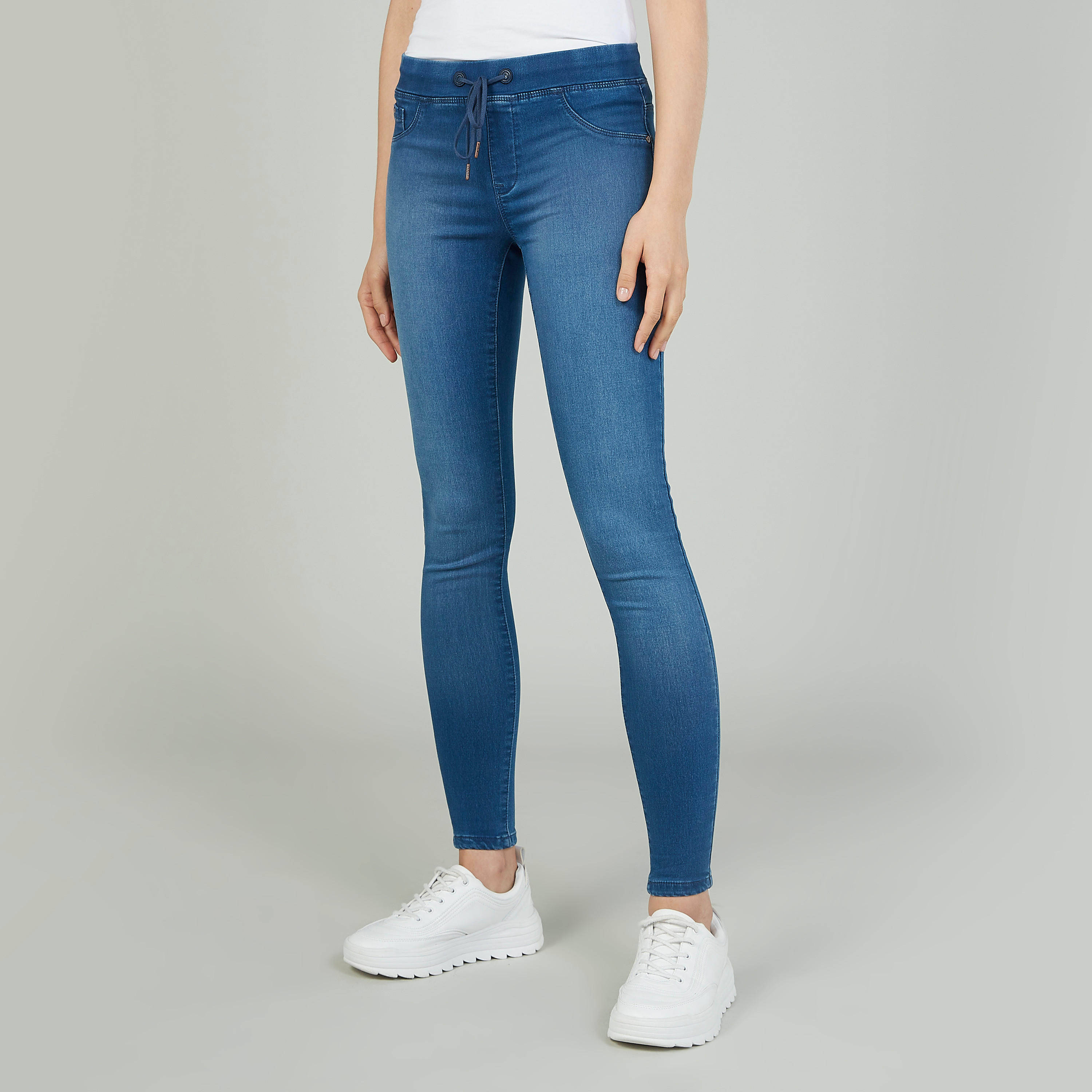 بنطلون جينز ضيّق برباط وجيوب-women-clothing-bottoms-leggings-image-1