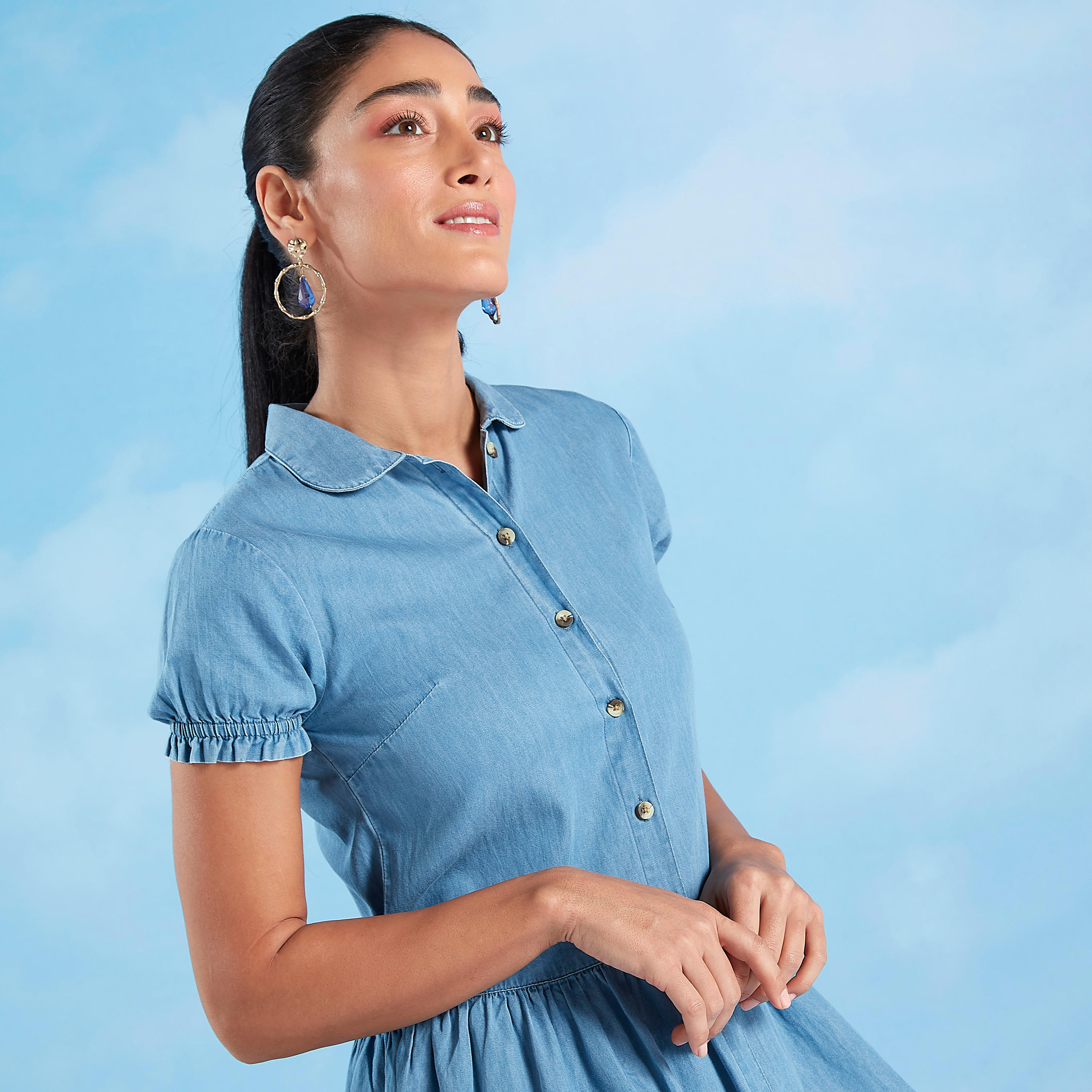 تيشيرت مستدام سليم بياقة ضيّقة وطبعات سمايلي وورلد -women-clothing-dresses-image-1