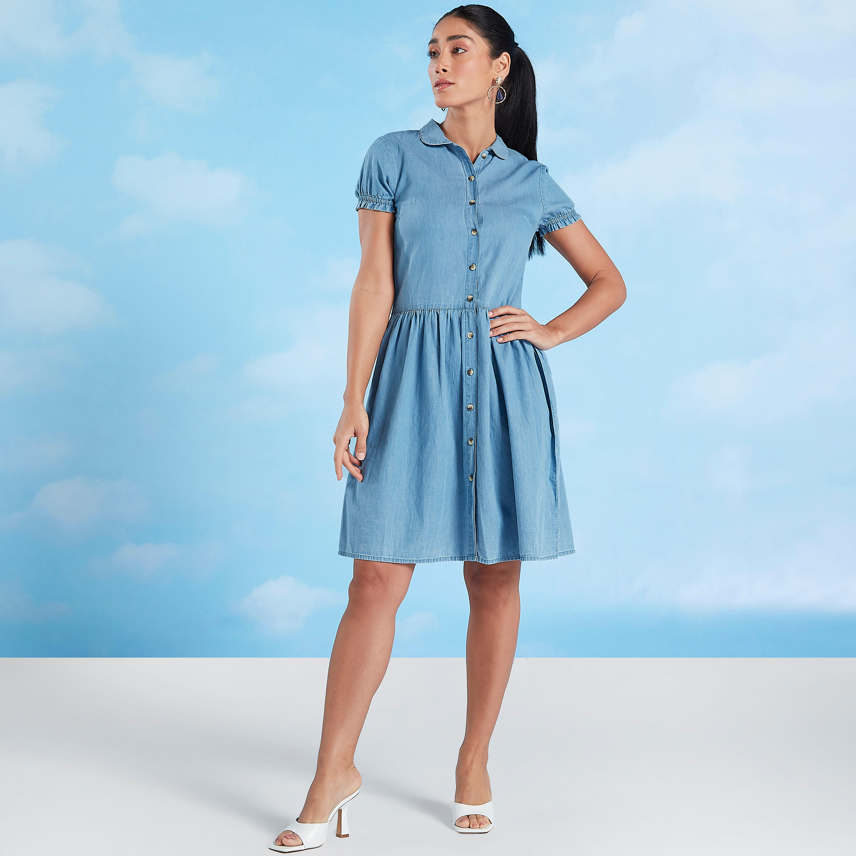 تيشيرت مستدام سليم بياقة ضيّقة وطبعات سمايلي وورلد -women-clothing-dresses-image-3
