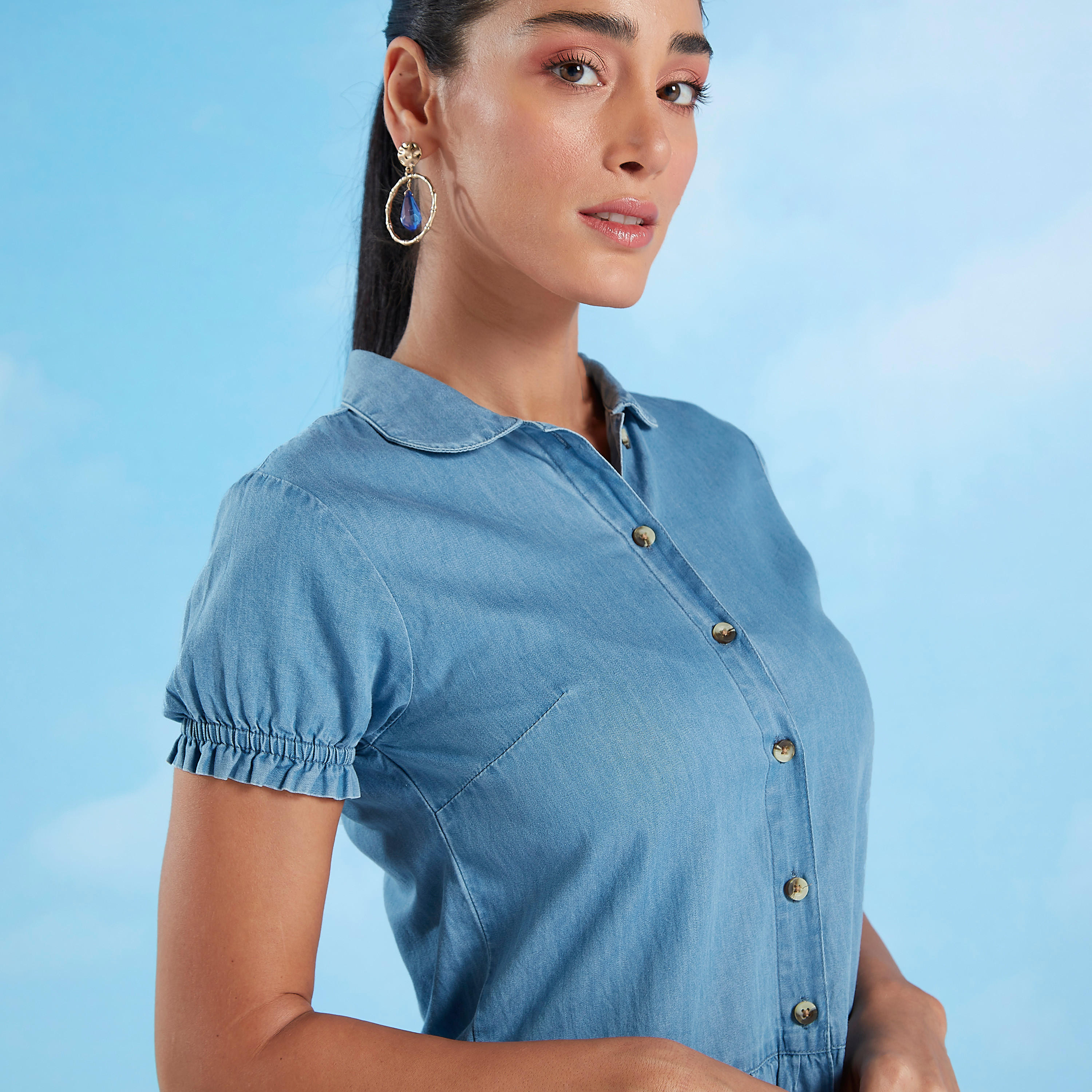 تيشيرت مستدام سليم بياقة ضيّقة وطبعات سمايلي وورلد -women-clothing-dresses-image-4