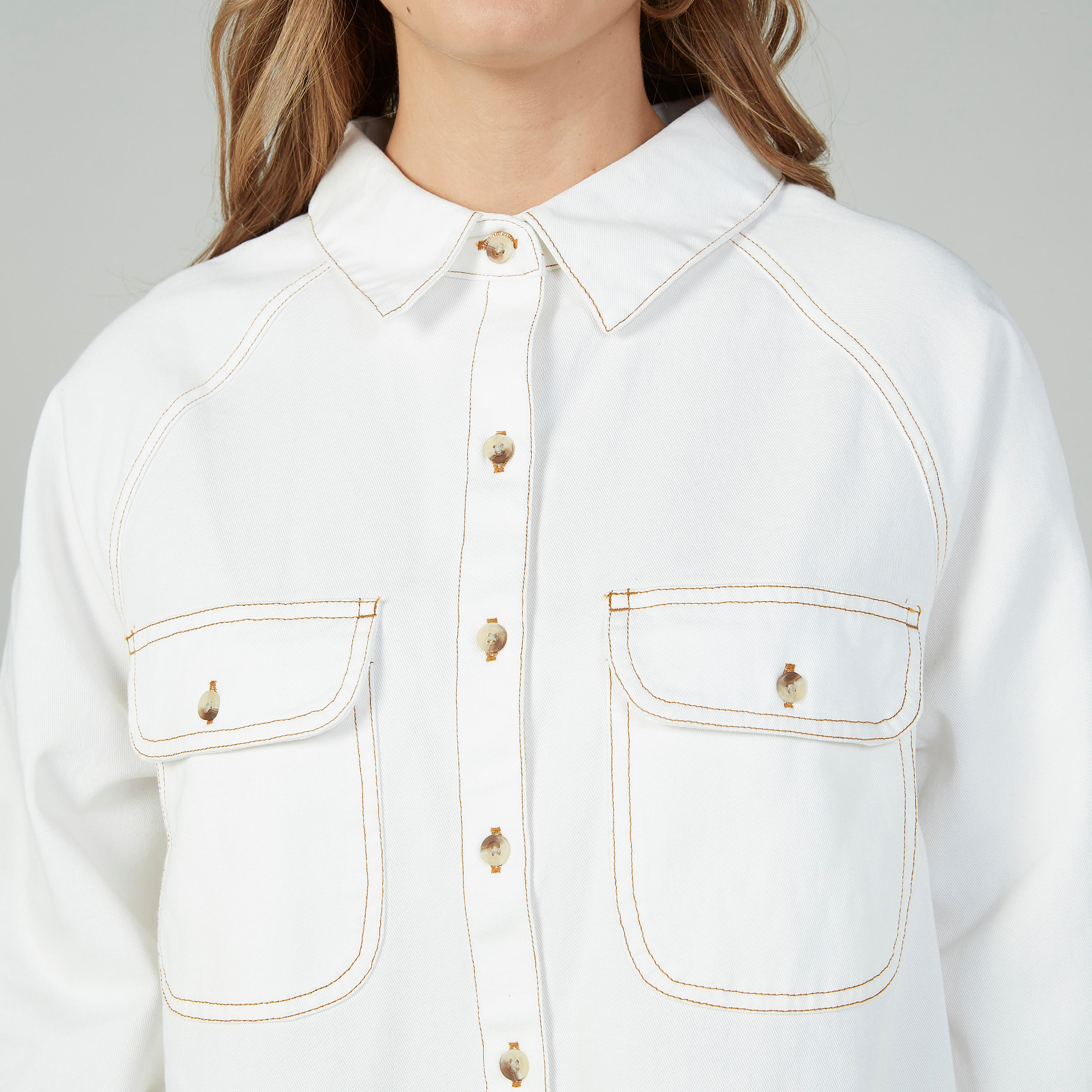 قميص سادة بياقة عاديّة وأكمام طويلة-women-clothing-shirtsandblouses-shirts-image-2