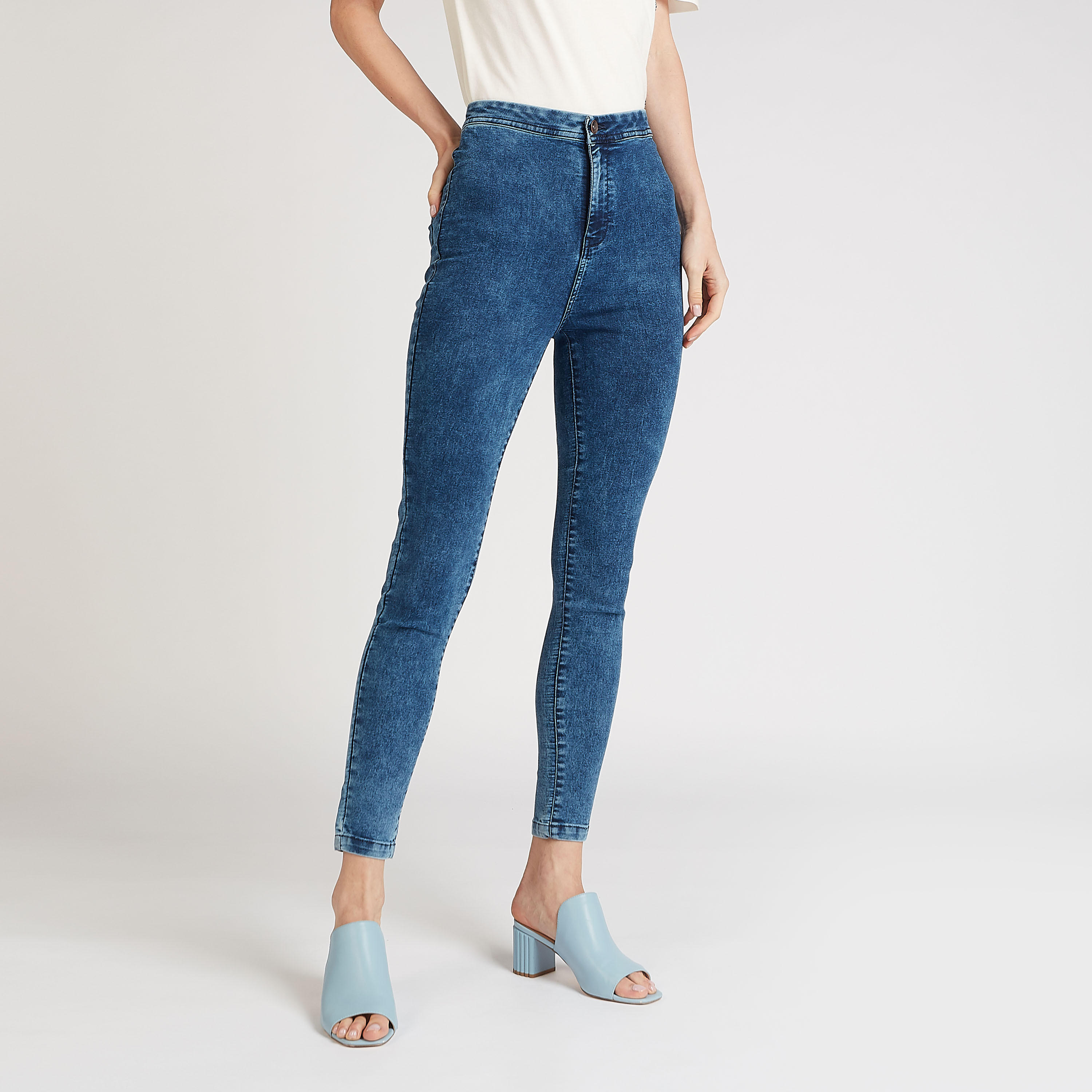 بنطلون مستدام سادة بقصة ضيقة وتفاصيل جيوب-women-clothing-bottoms-leggings-image-1